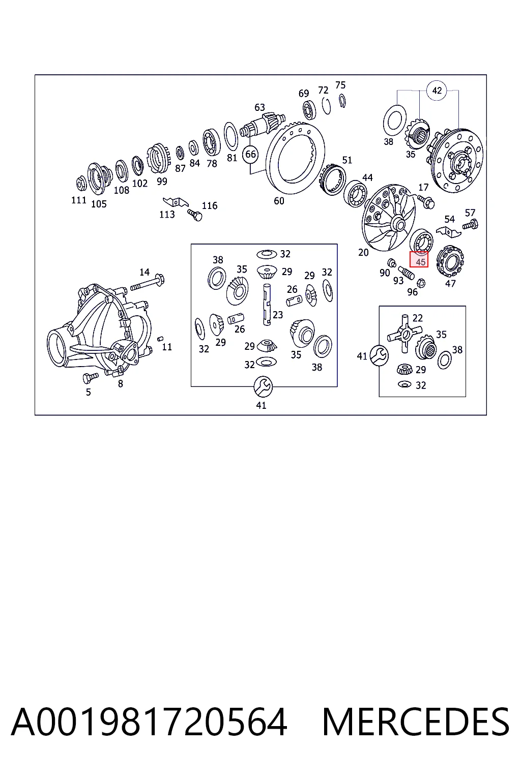 Rolamento externo de cubo traseiro para Mercedes Benz Truck TRUCK ATEGO II 