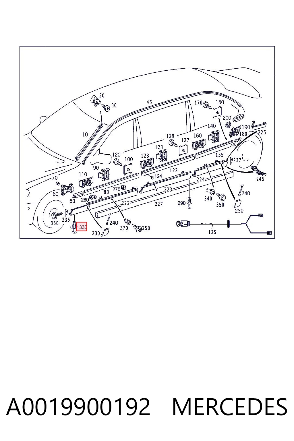 A0019900192 Mercedes 