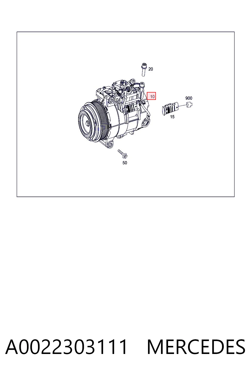 A0022303111 Mercedes Compressor de aparelho de ar condicionado