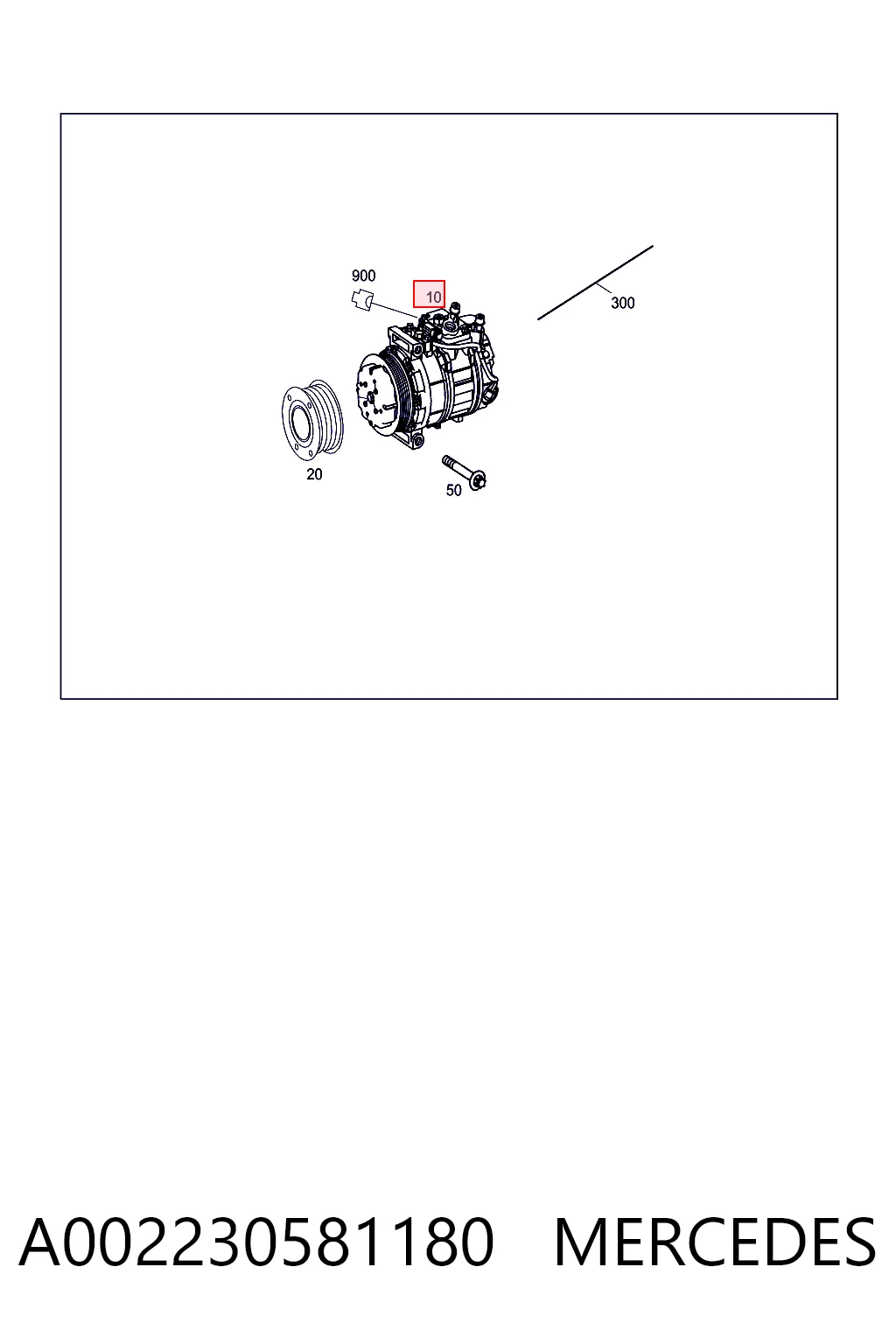 A002230581180 Mercedes Compressor de aparelho de ar condicionado