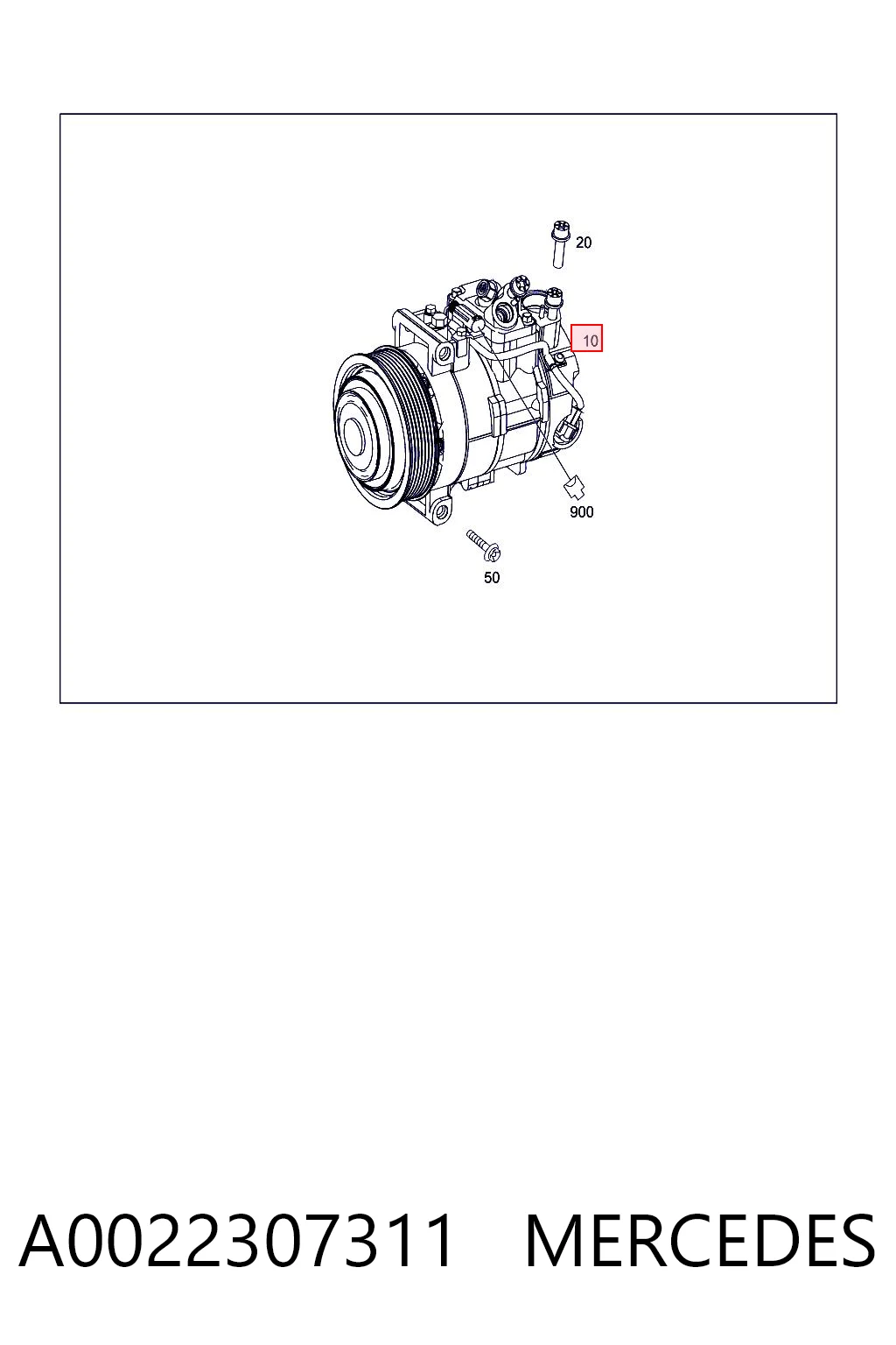 A0022307311 Mercedes Compressor de aparelho de ar condicionado