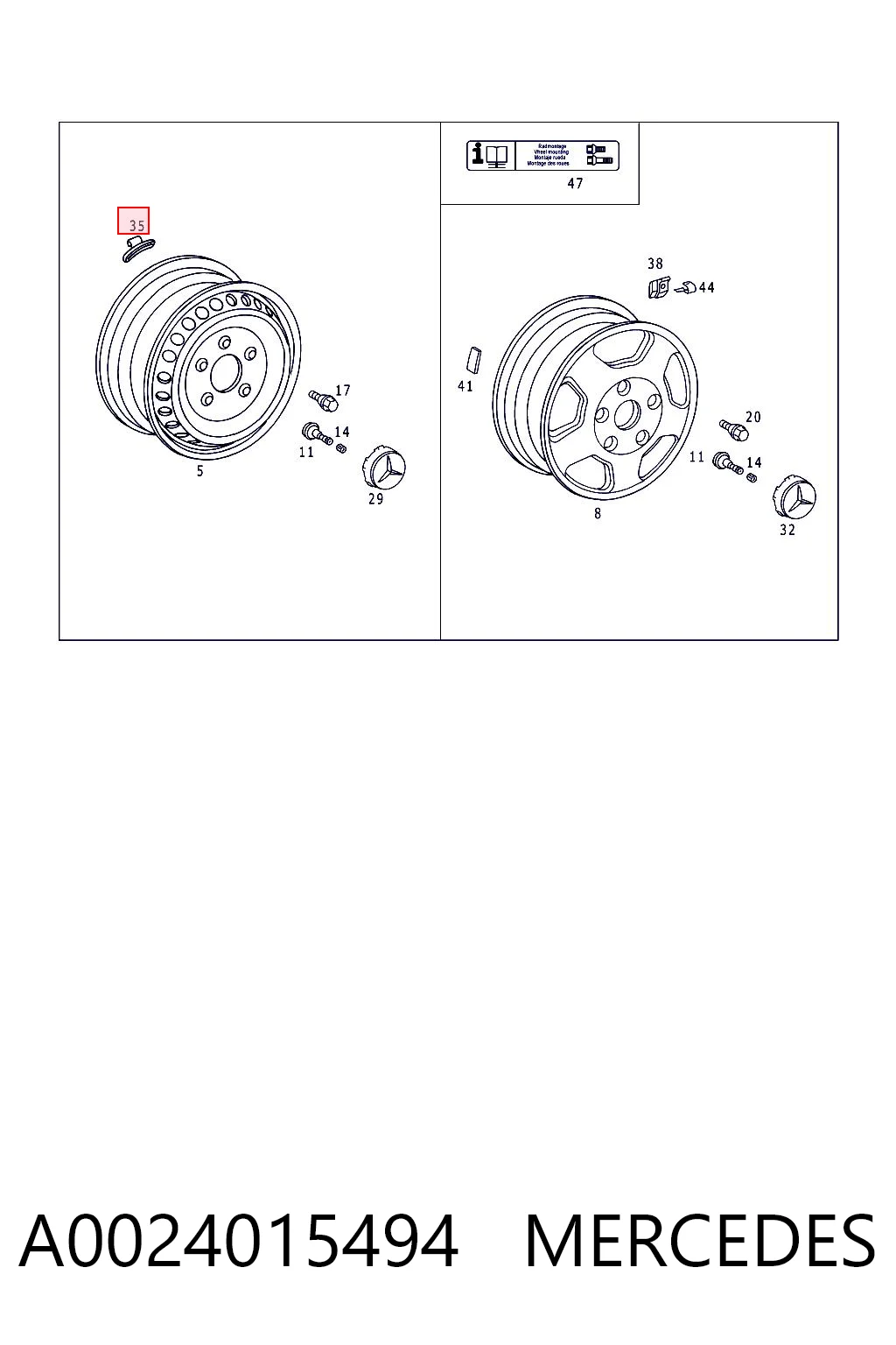 A0024015494 Mercedes