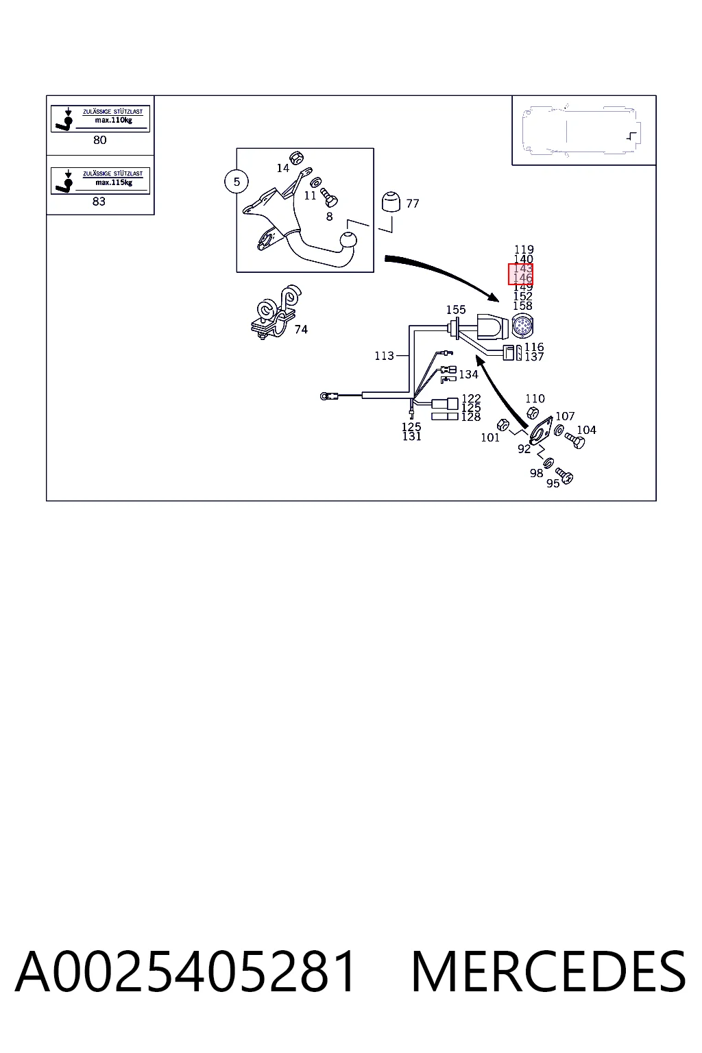 A0025405281 Mercedes