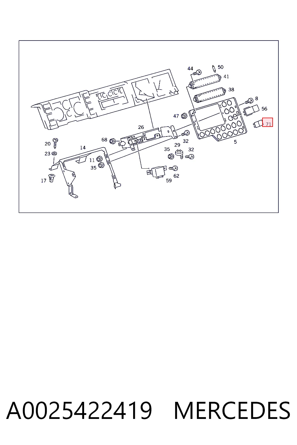 A0025422419 Mercedes