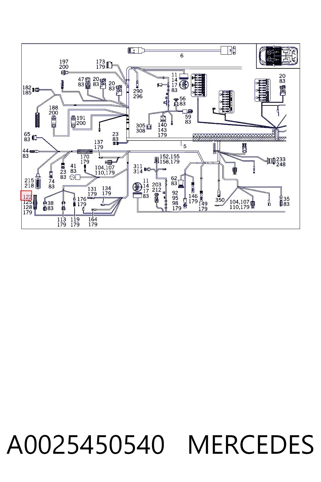 A0025450540 Mercedes