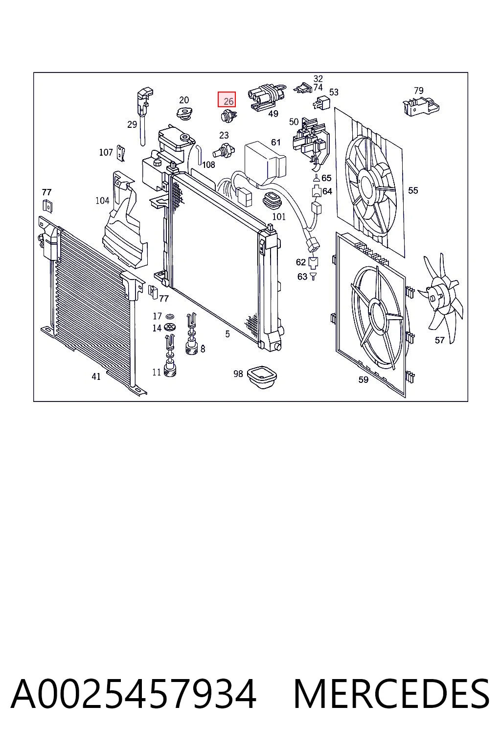  Sensor de temperatura do fluido de esfriamento (de ativação de ventilador do radiador) Land Rover Discovery II SUV (LJ ,LT) (1998 - 2004) II