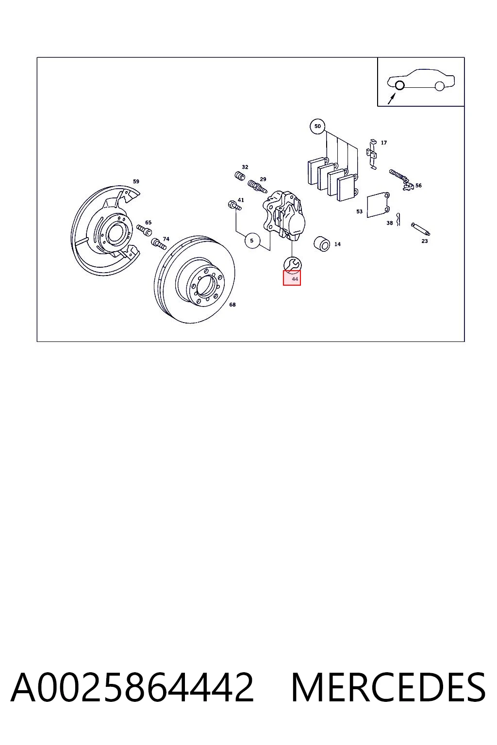 Kit de reparação de suporte do freio dianteiro Mercedes S  W126 ao melhor preço
