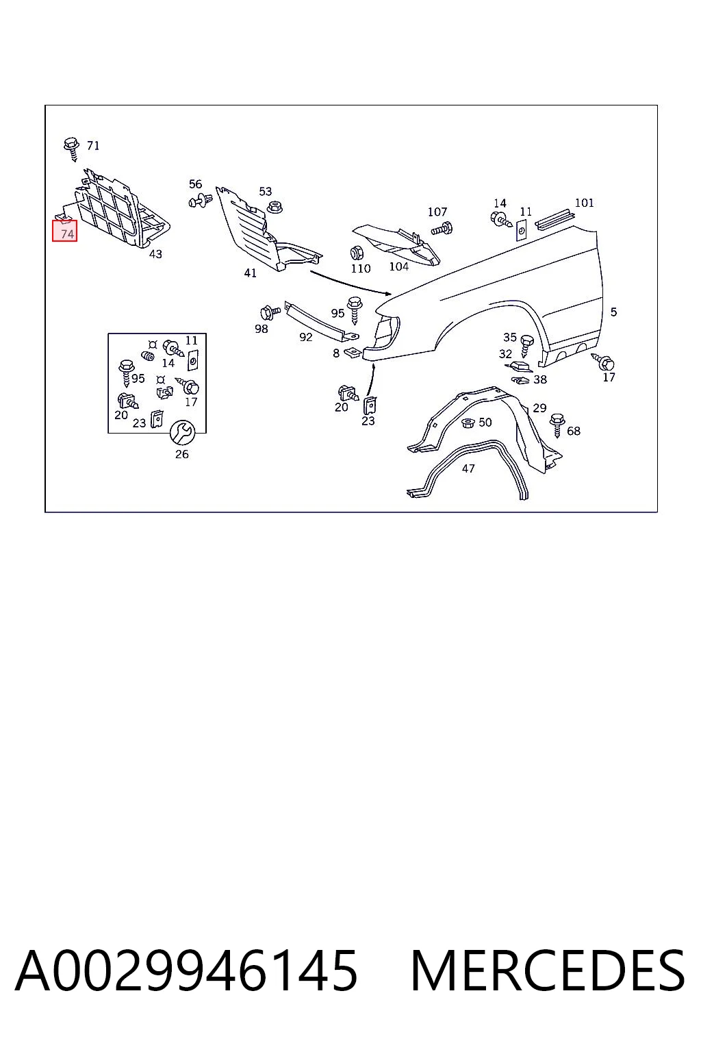 A0029946145 Mercedes