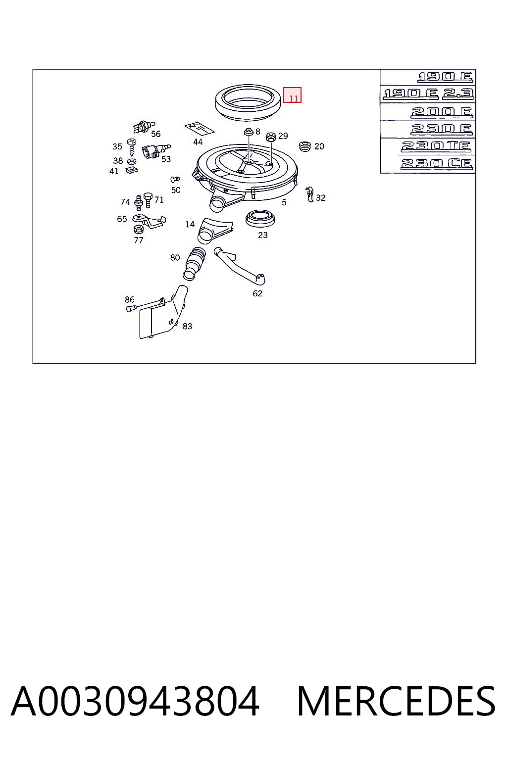 A0030943804 Mercedes