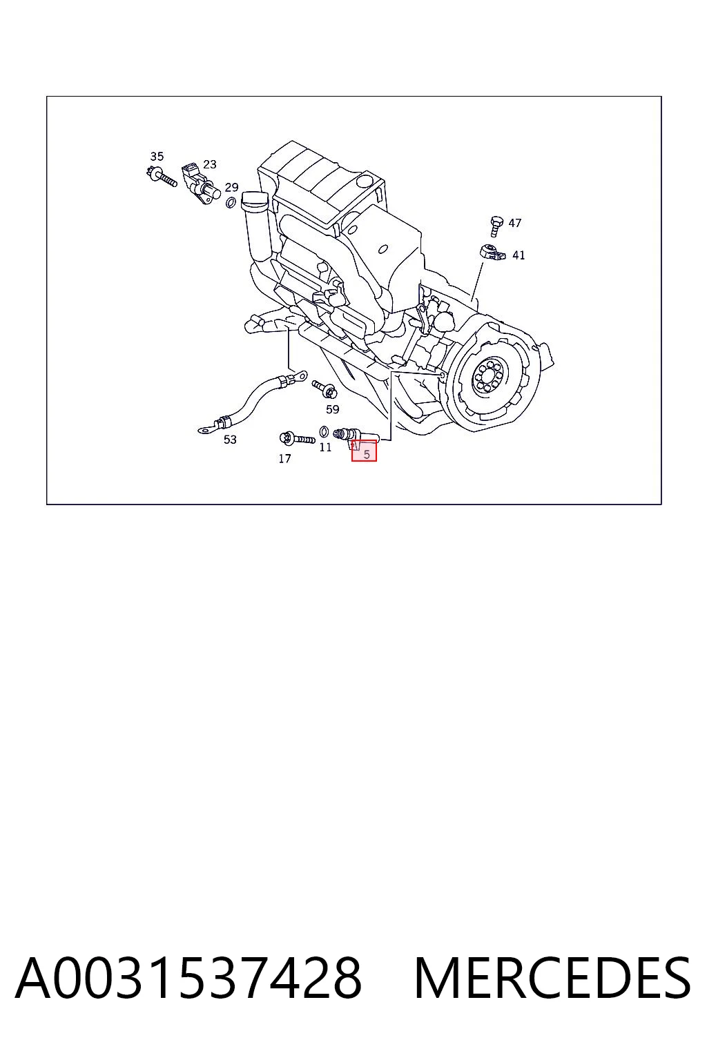 A0031537428 Mercedes Sensor de posição (de revoluções) de cambota