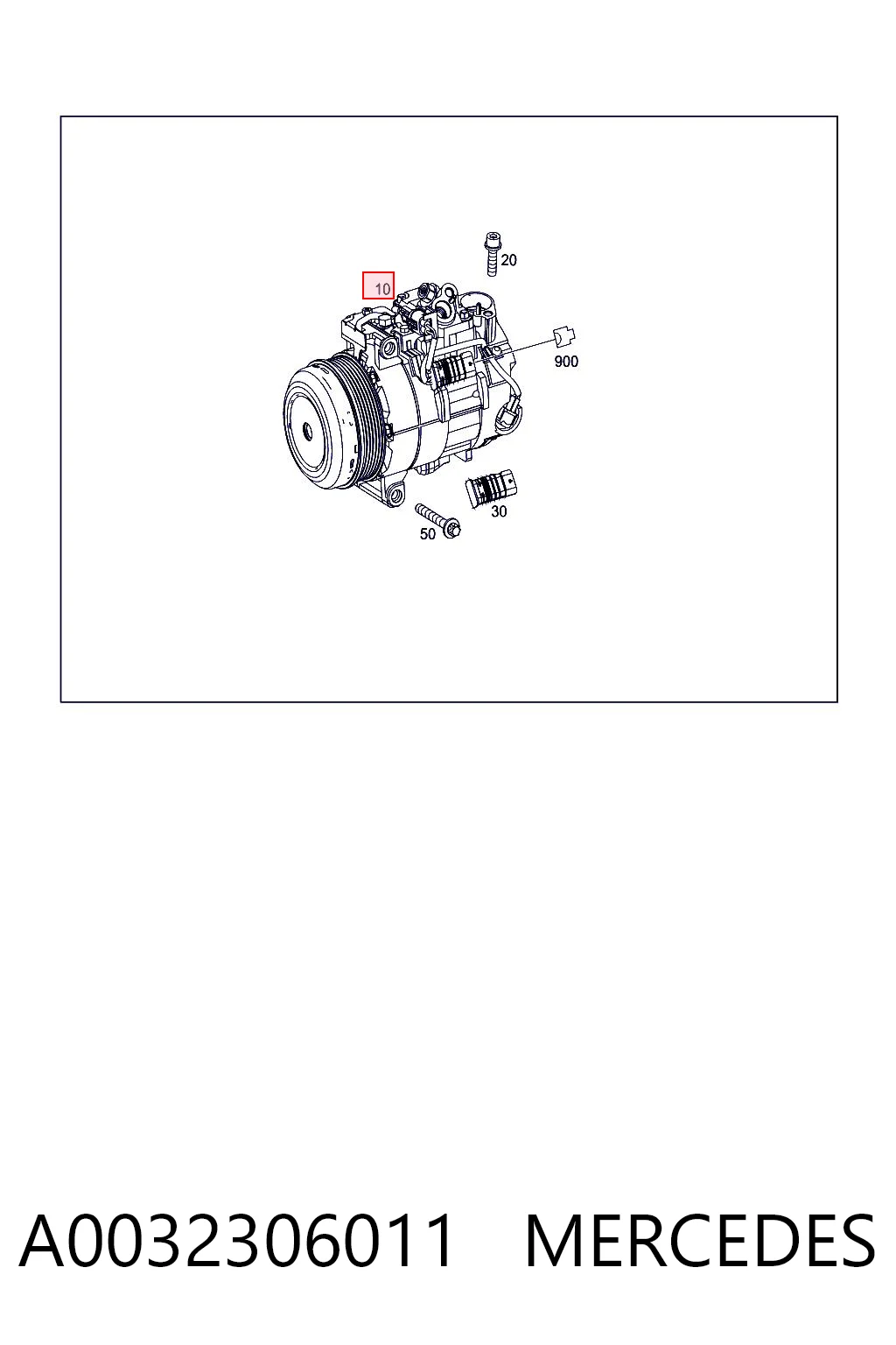 A0032306011 Mercedes Compressor de aparelho de ar condicionado