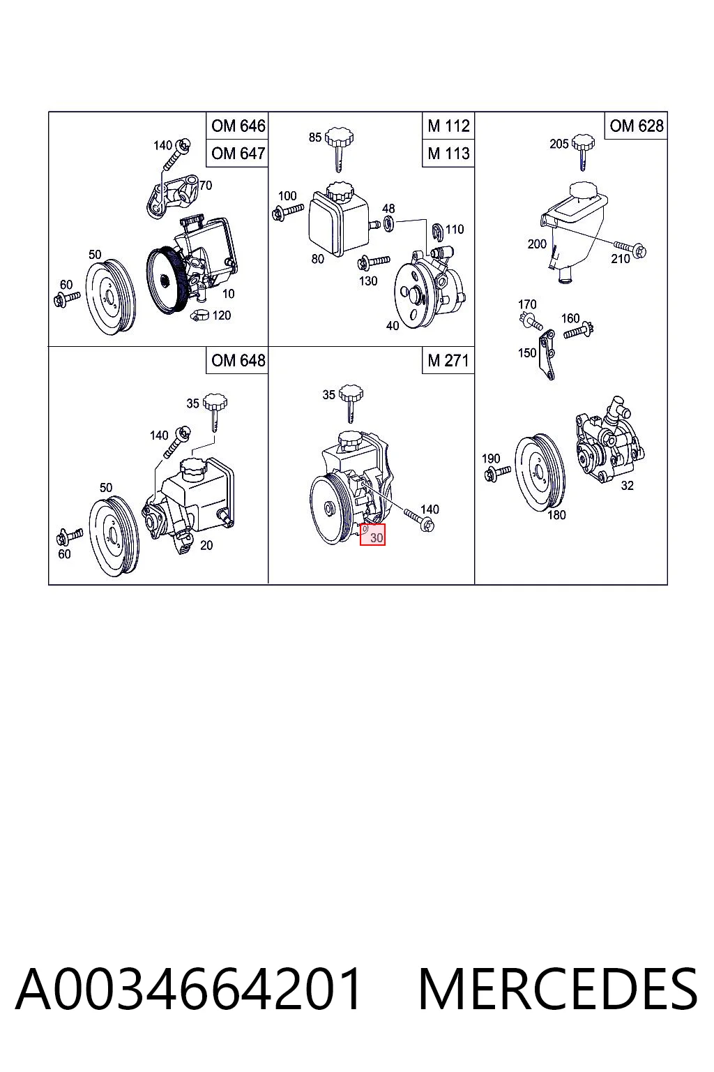 A0034664201 Mercedes Bomba da Direção hidrâulica assistida