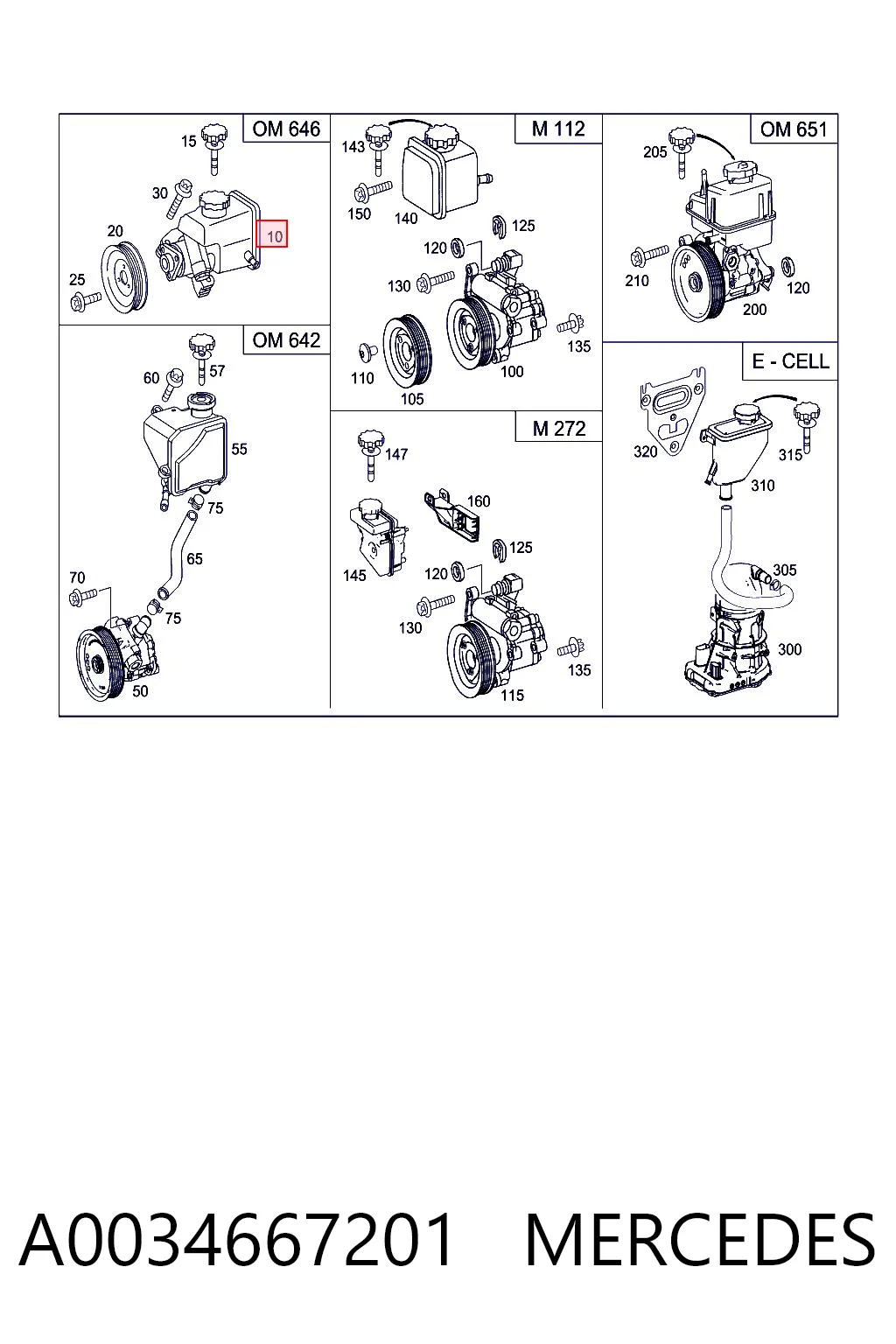 A0034667201 Mercedes Bomba da Direção hidrâulica assistida