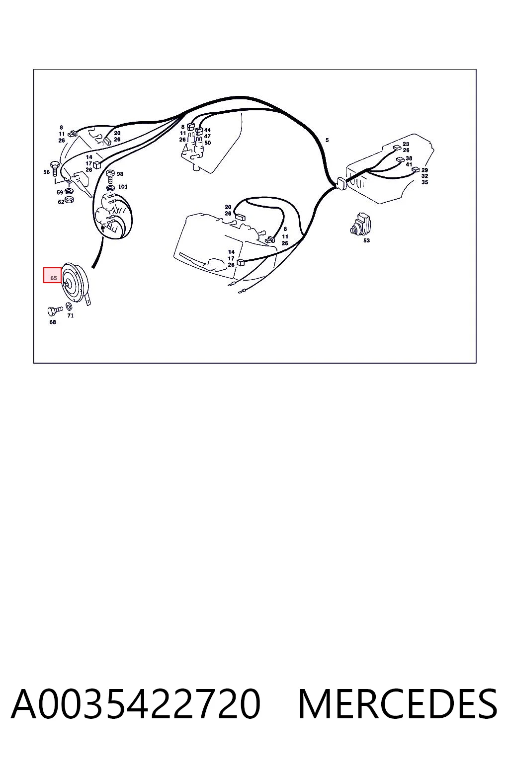 Sinal sonoro (cláxon) VAG A9065420020 preço, a partir de 46,05 USD