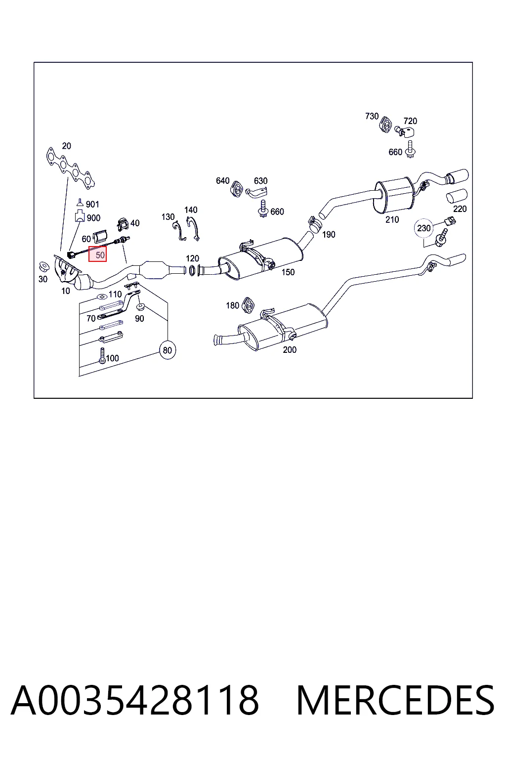 Sonda lambda, sensor de oxigênio Mercedes A  W169