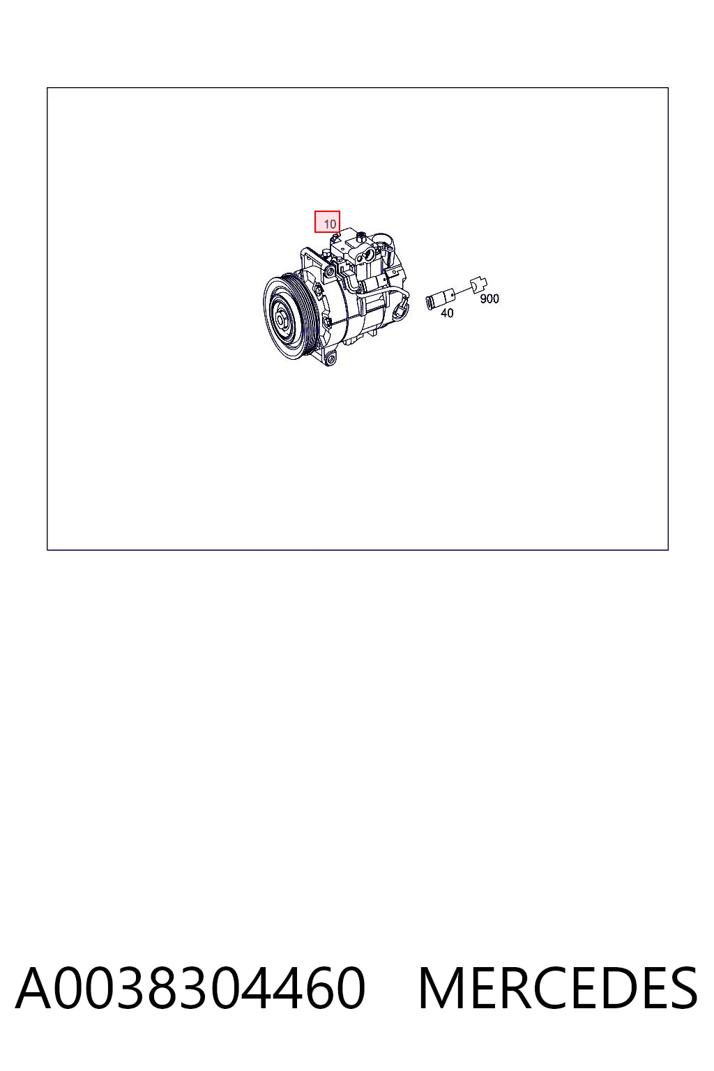 A0038304460 Mercedes Compressor de aparelho de ar condicionado
