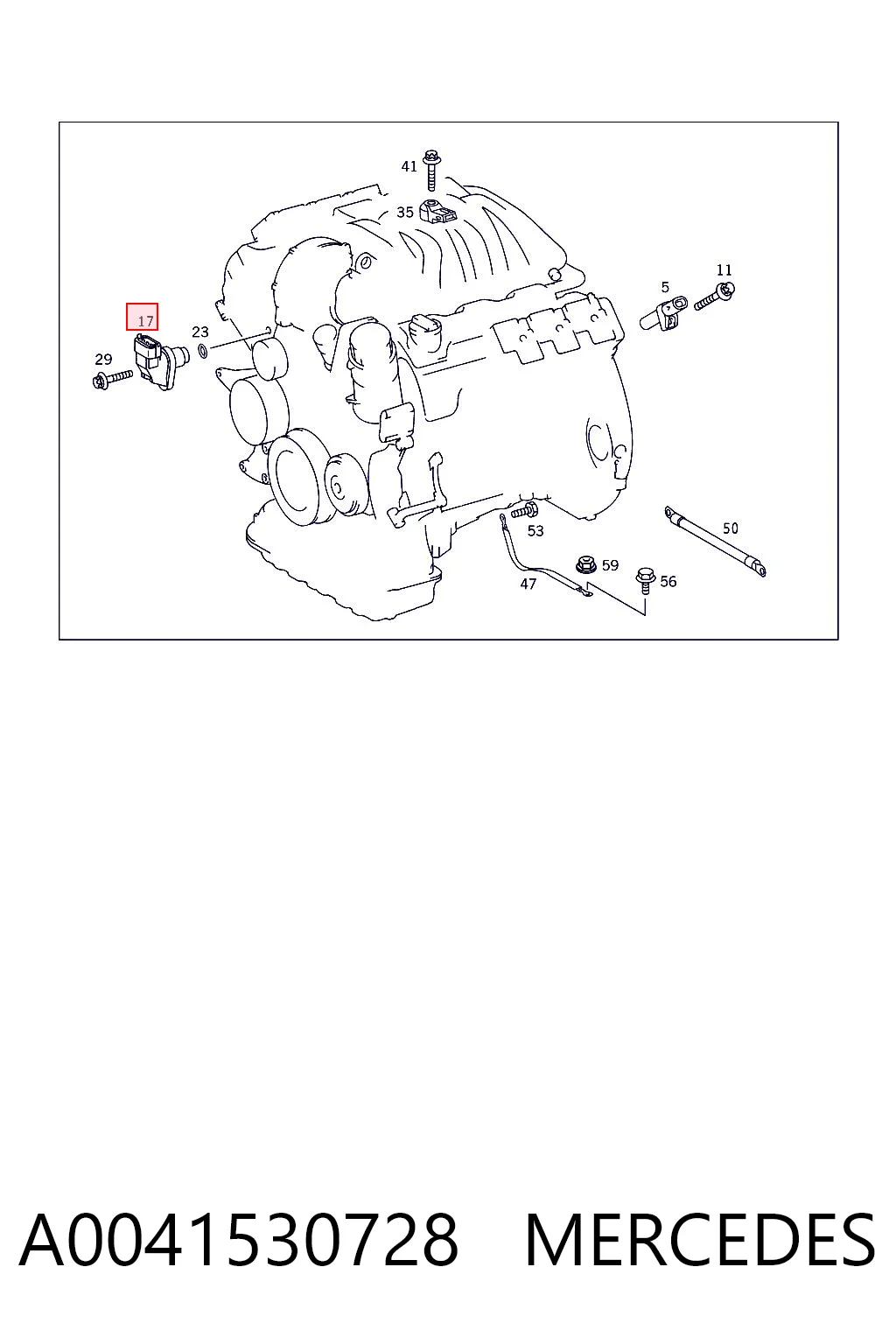 A0041530728 Mercedes Sensor de posição da árvore distribuidora
