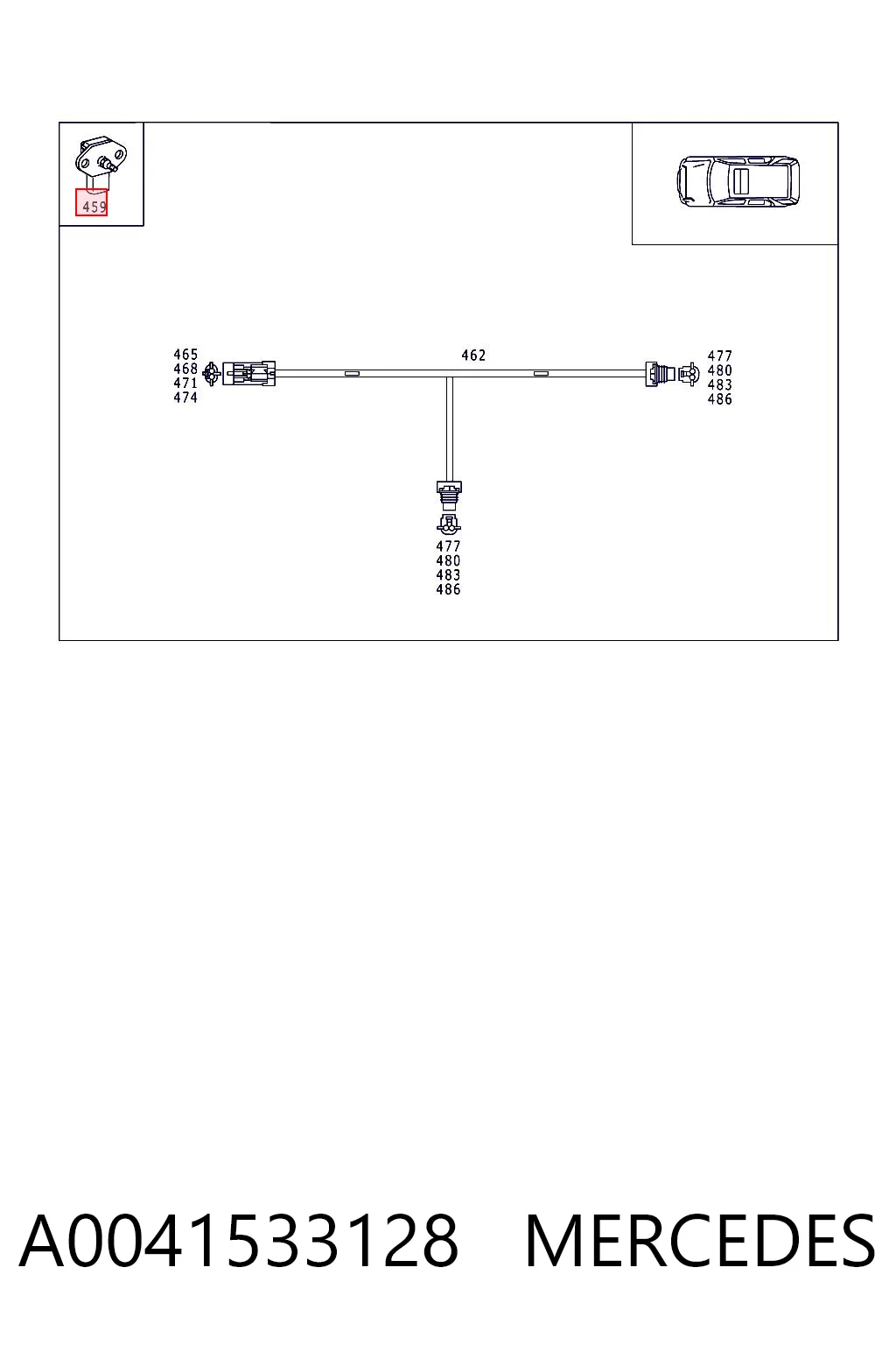 A0041533128 Mercedes Sensor de pressão no coletor de admissão, MAP