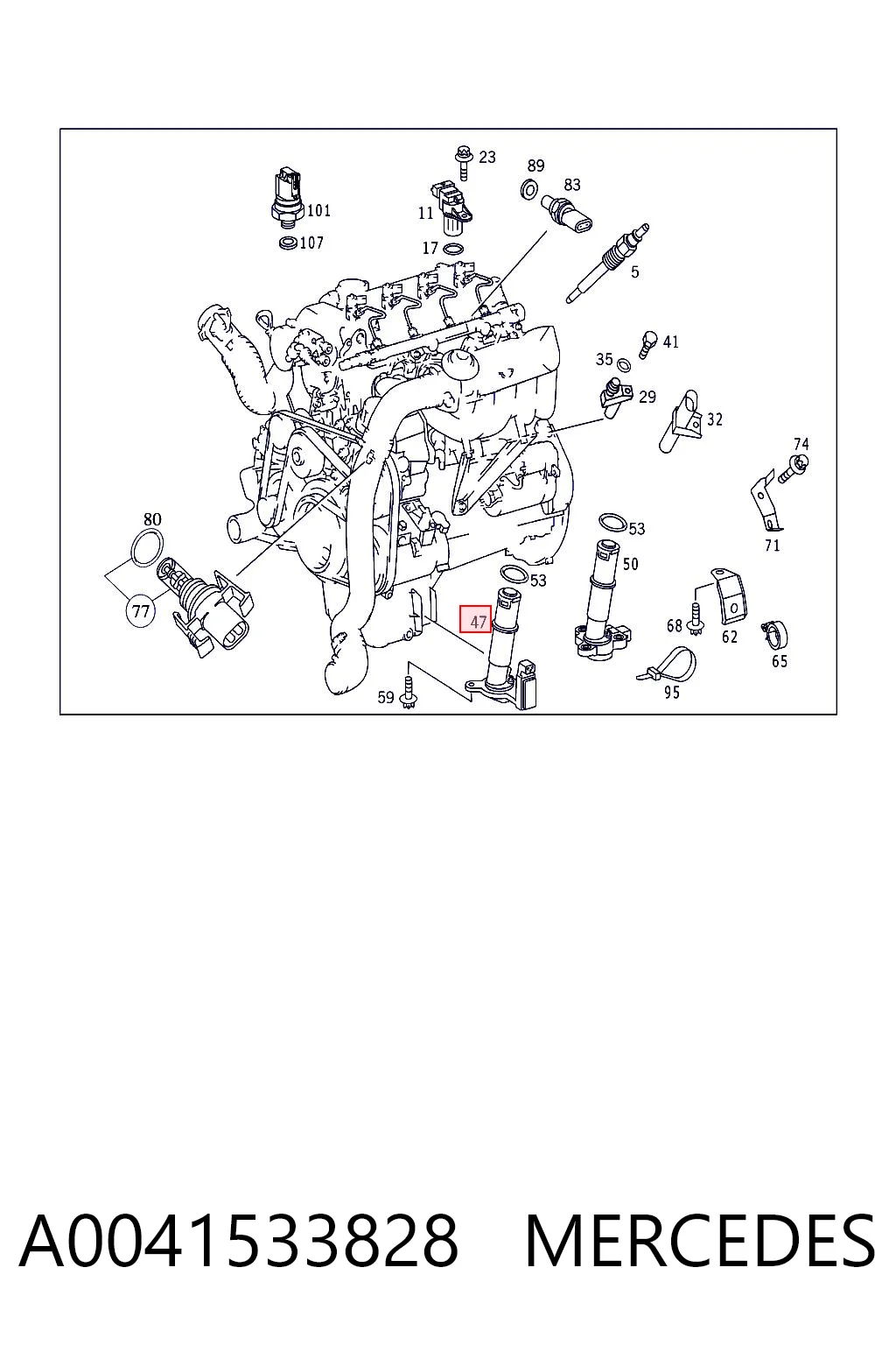 A0041533828 Mercedes Sensor de pressão de óleo