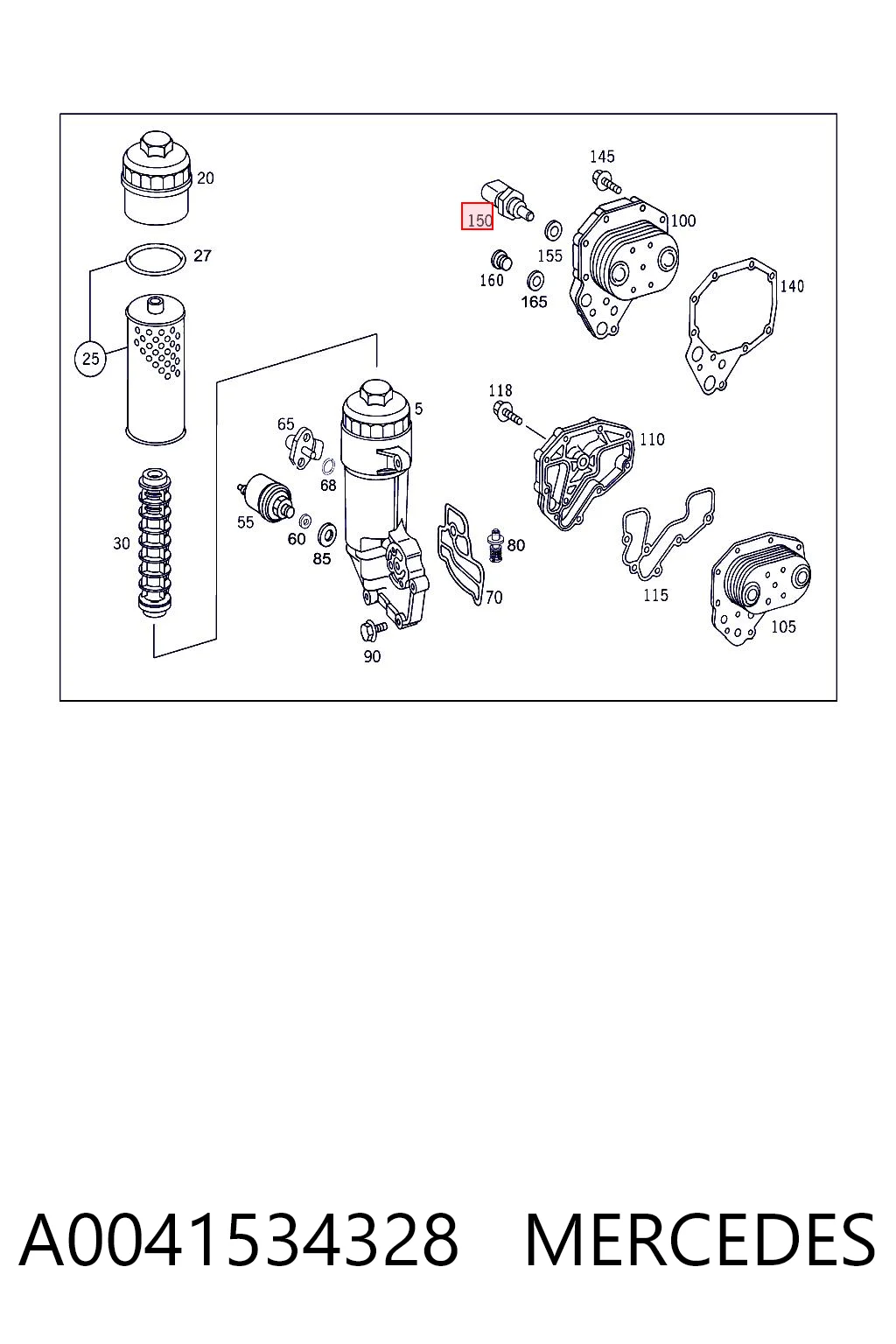 A0041534328 Mercedes Sensor de temperatura de combustível