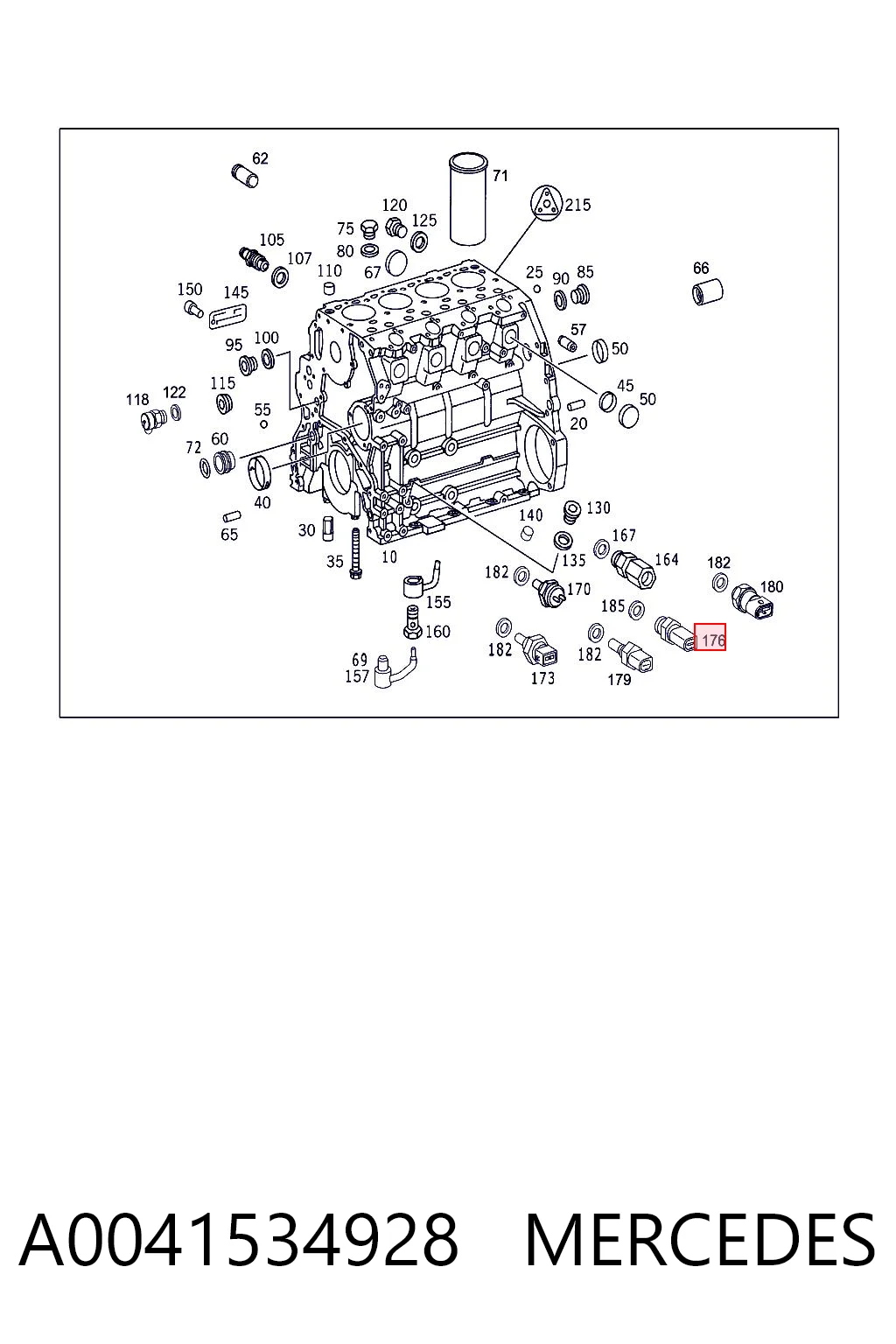 A0041534928 Mercedes Sensor de pressão de óleo