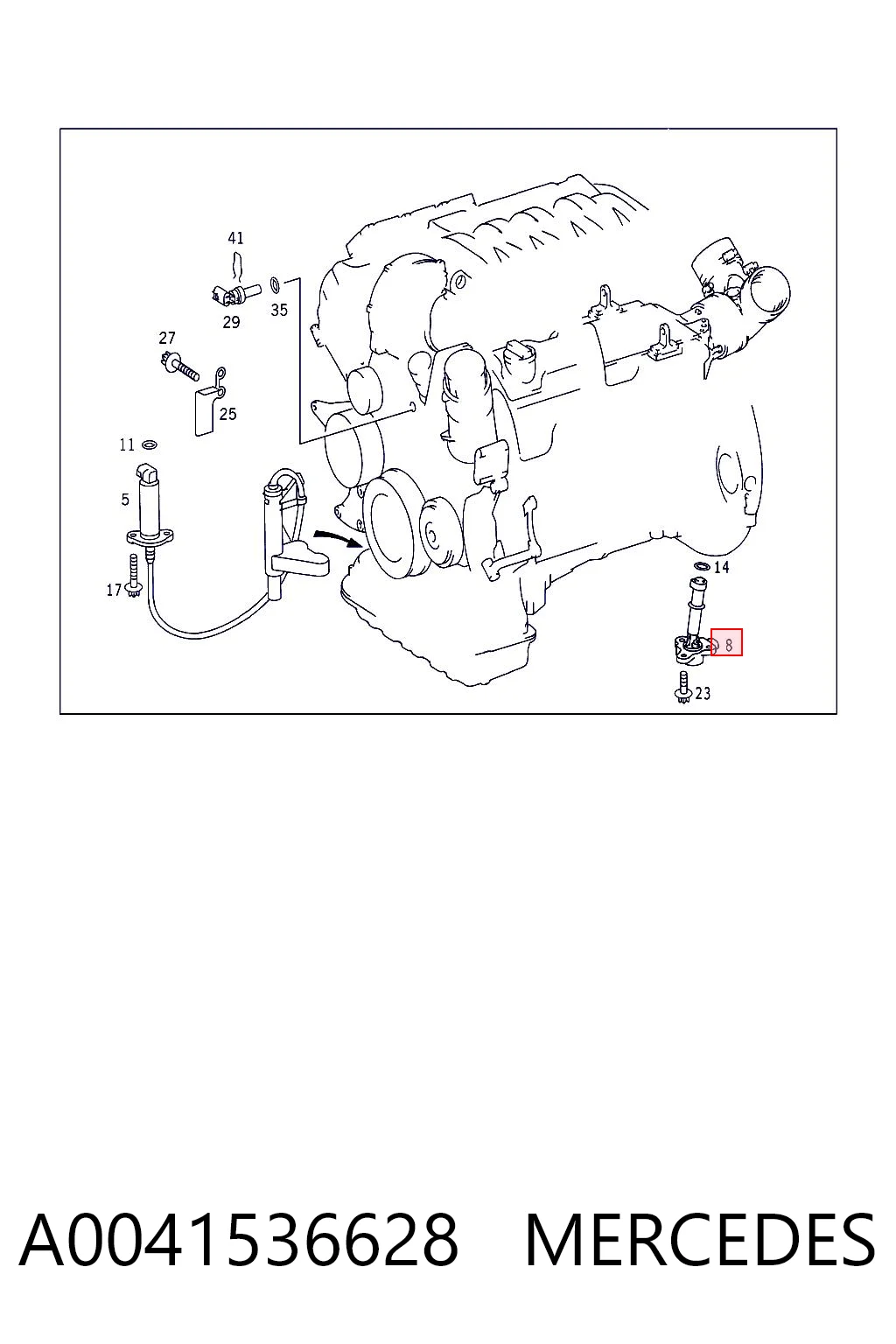 A0041536628 Mercedes Sensor do nível de óleo de motor