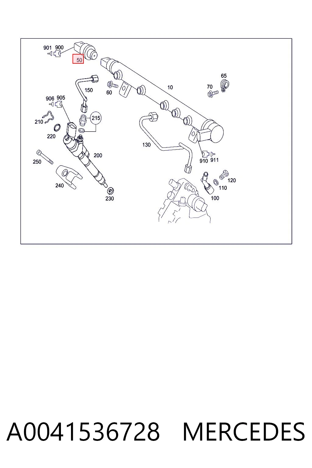 A0041536728 Mercedes Sensor de pressão de combustível