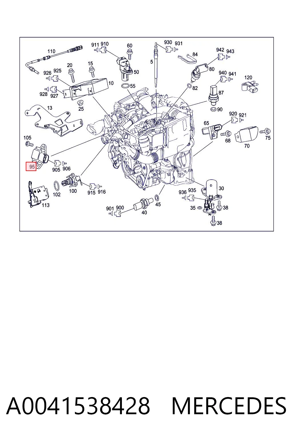 A0041538428 Mercedes Sensor de pressão de supercompressão
