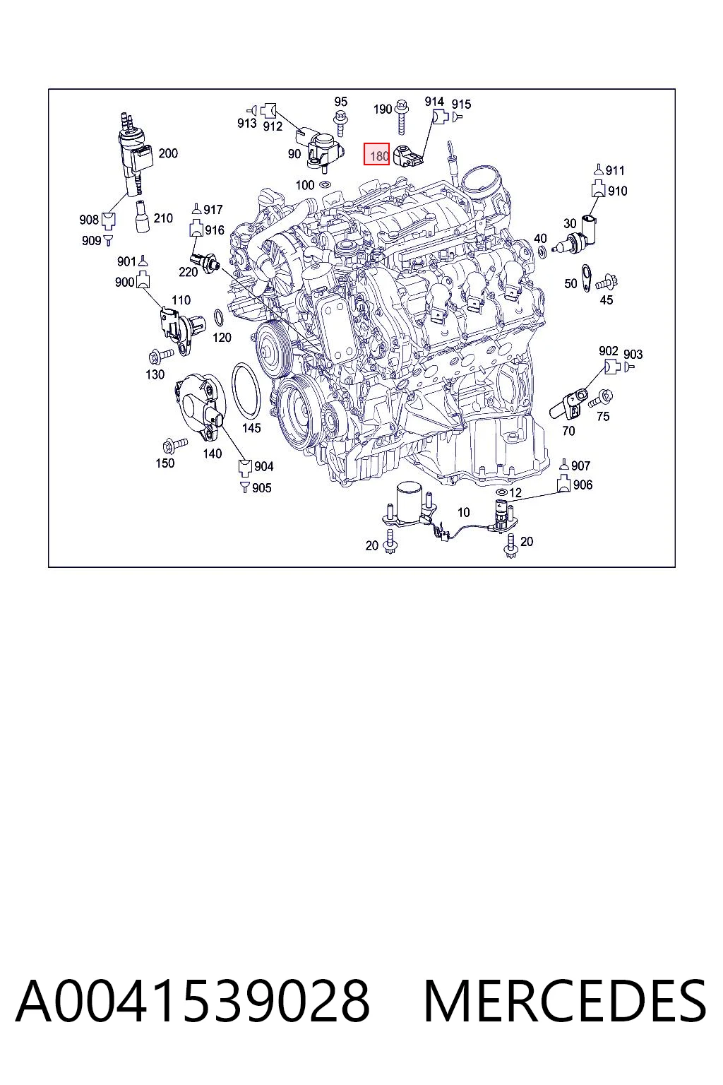 A0041539028 Mercedes Sensor de detonação