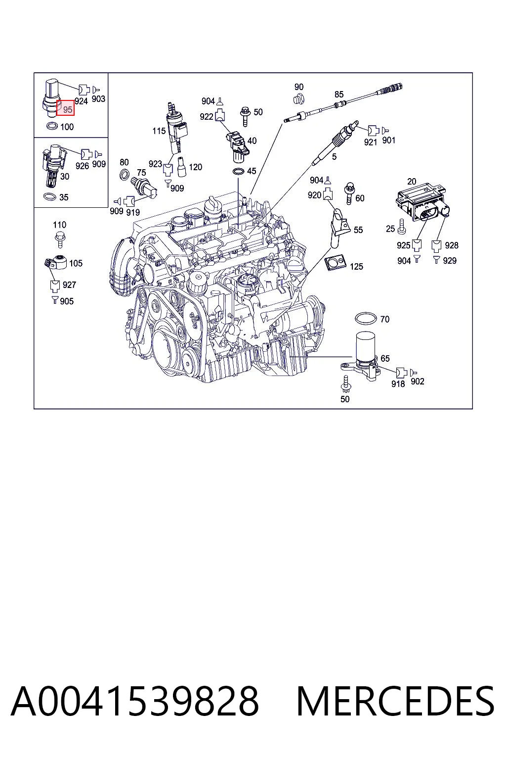 A0041539828 Mercedes Sensor de pressão no coletor de admissão, MAP