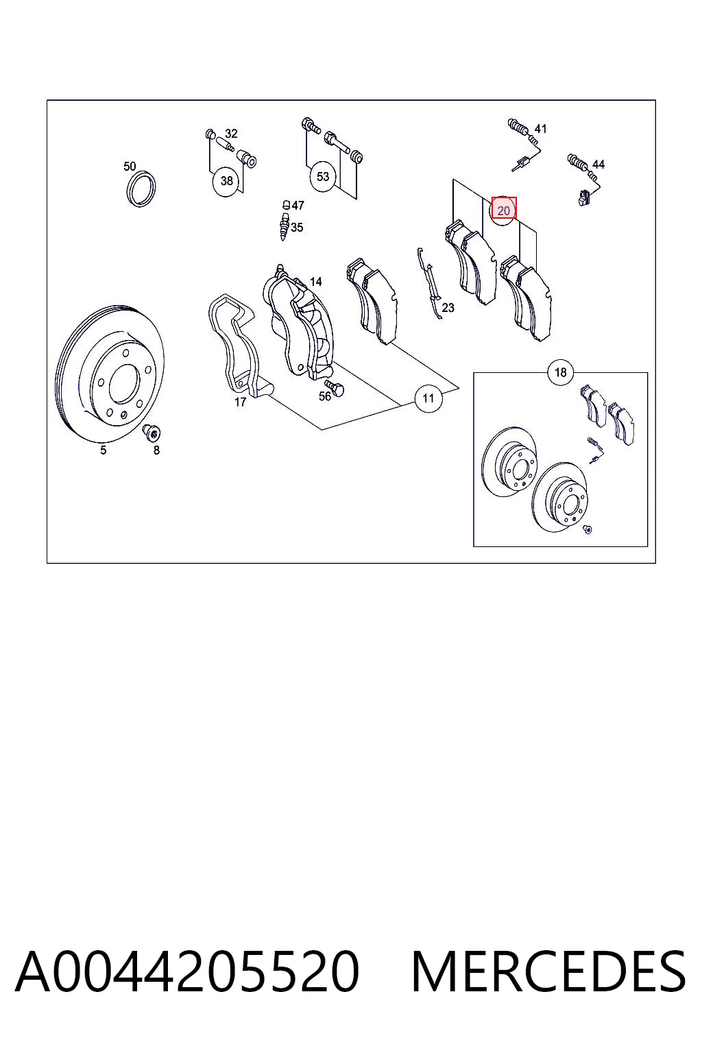 A0044205520 Mercedes