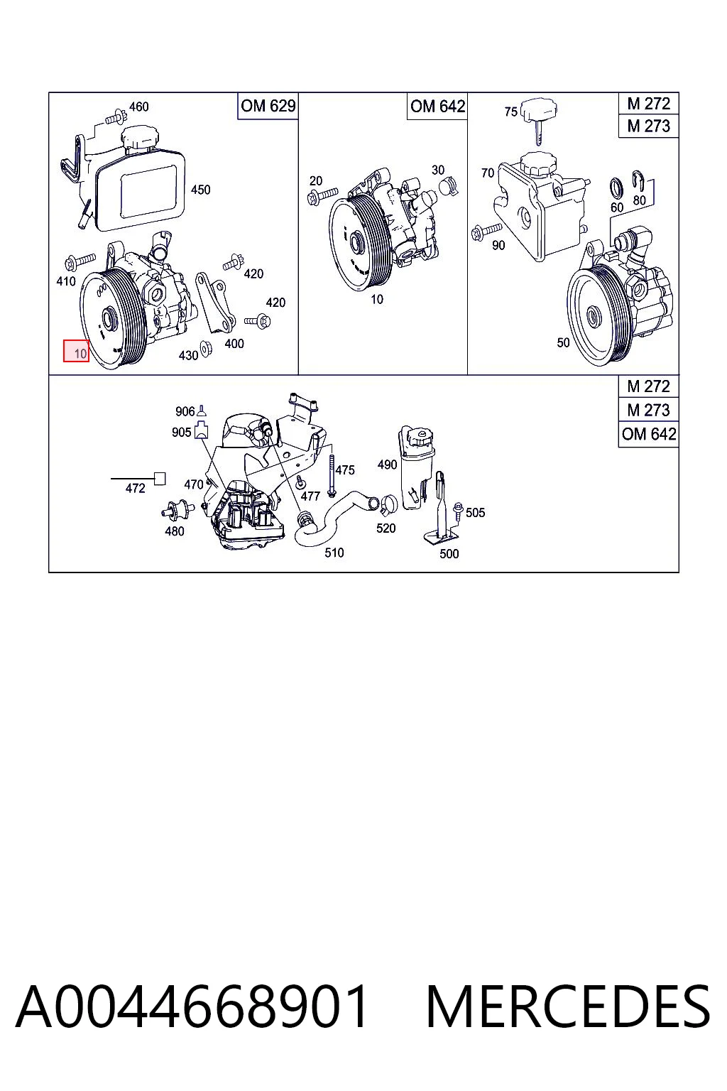 A0044668901 Mercedes Bomba da Direção hidrâulica assistida
