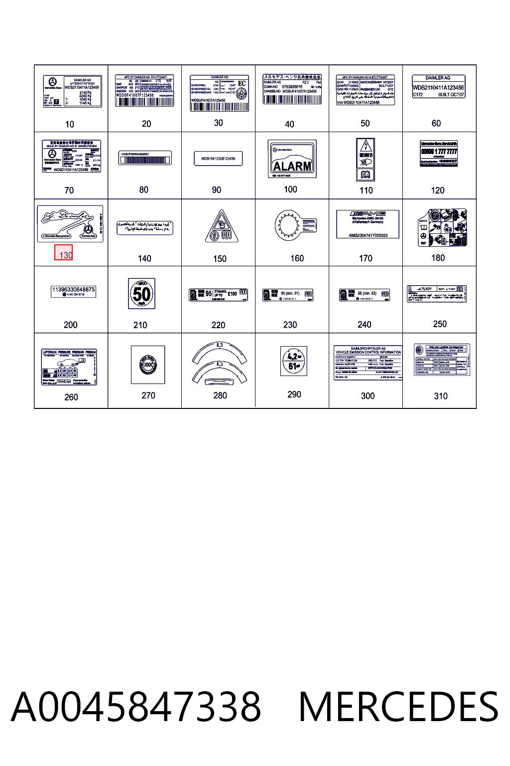 A0045847338 Mercedes 