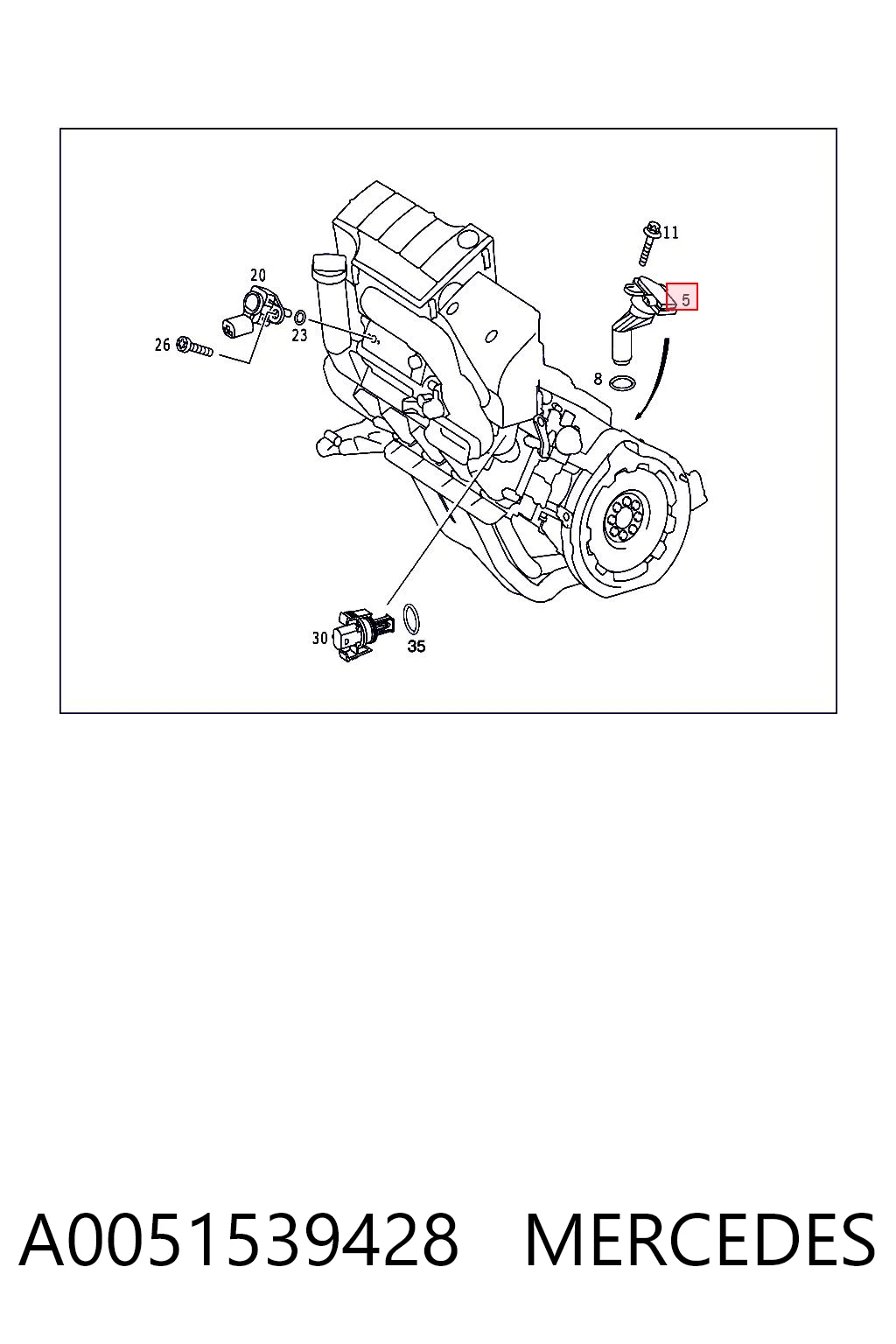 A0051539428 Mercedes Sensor do nível de óleo de motor
