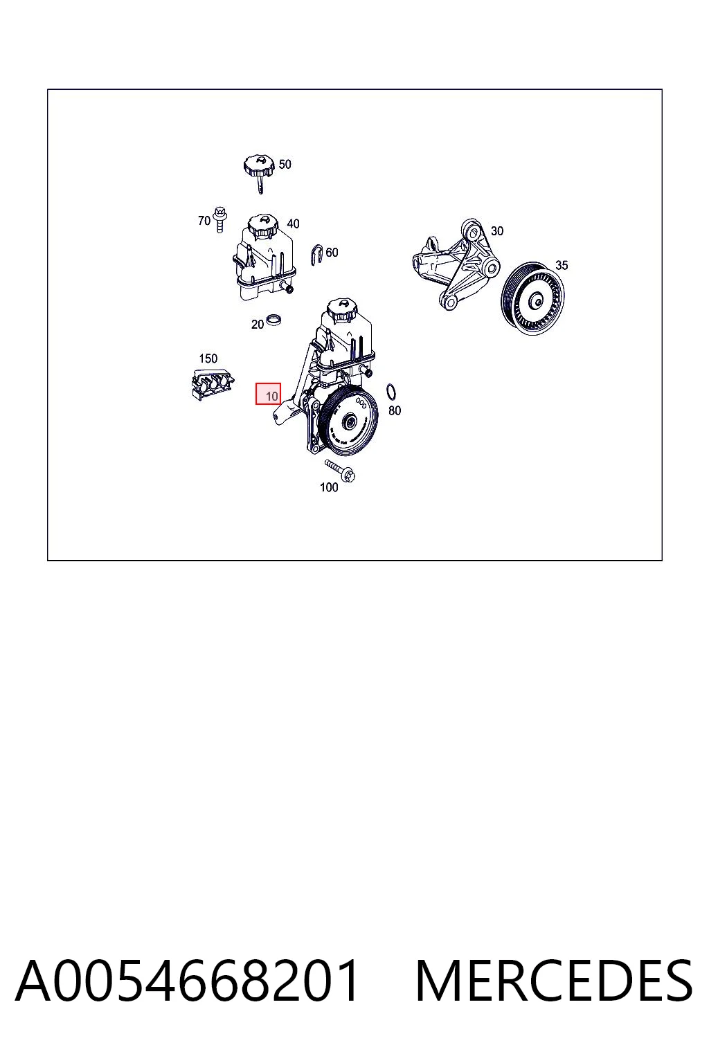 A0054668201 Mercedes Bomba da Direção hidrâulica assistida