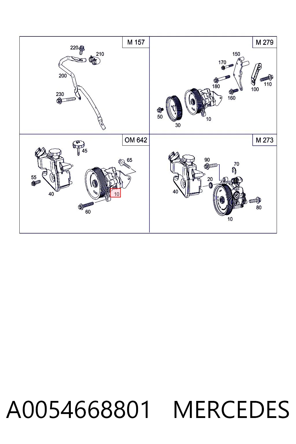 A0054668801 Mercedes Bomba da Direção hidrâulica assistida