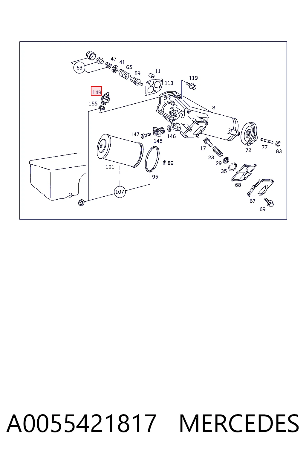 A0055421817 Mercedes Sensor de pressão de óleo