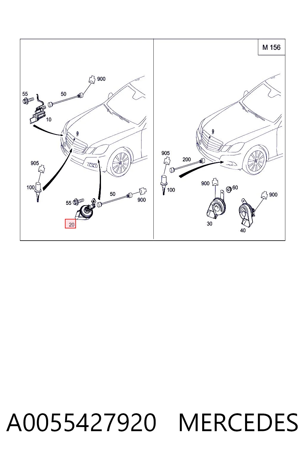 Sinal sonoro (cláxon) para Mercedes E  W212