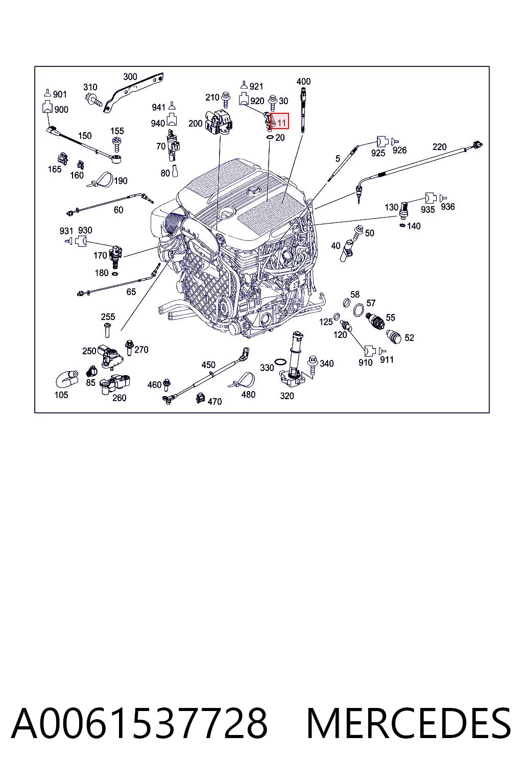 A0061537728 Mercedes Sensor de posição da árvore distribuidora