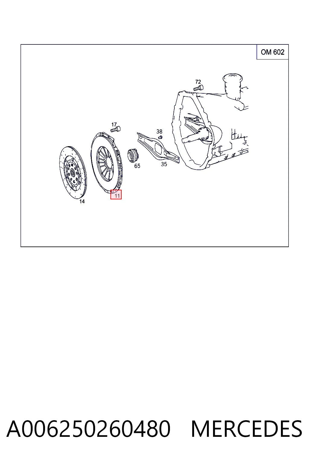 Cesta de embraiagem para Mercedes Sprinter 901, 902
