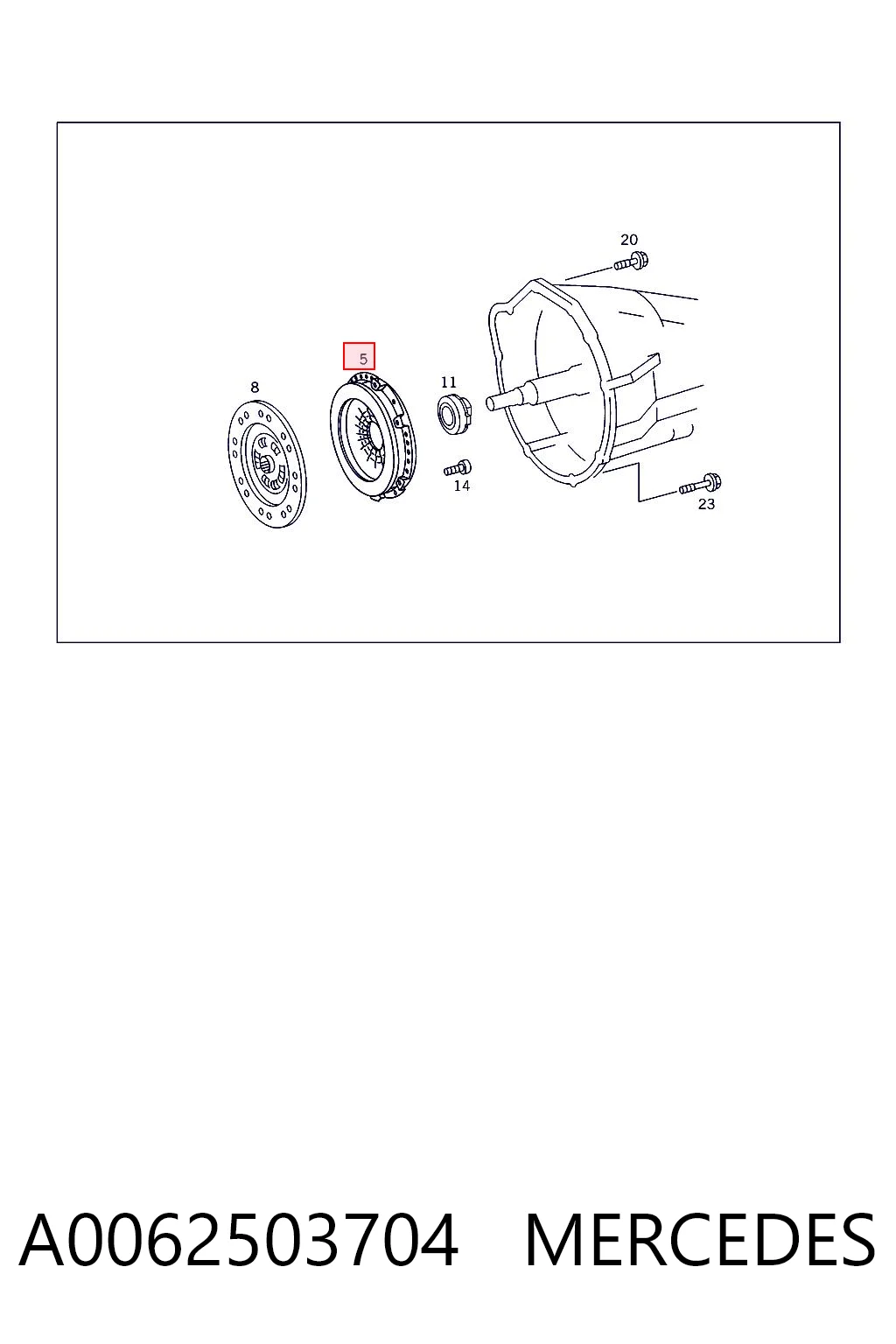 Cesta de embraiagem para Mercedes E  S210