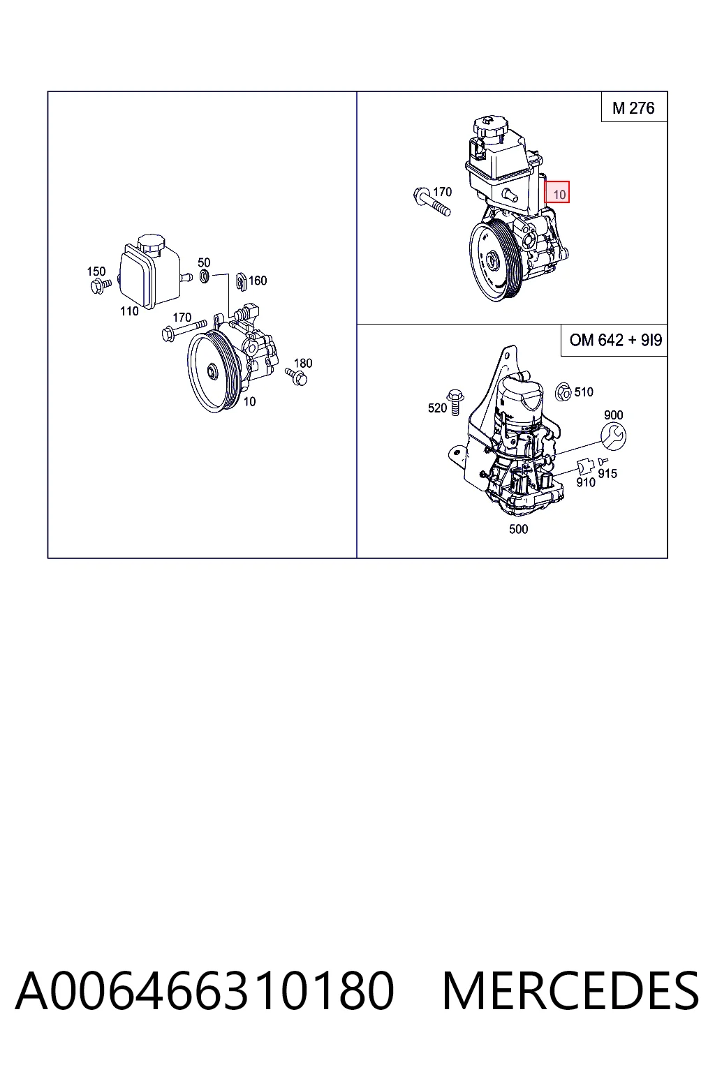 A006466310180 Mercedes Bomba da Direção hidrâulica assistida