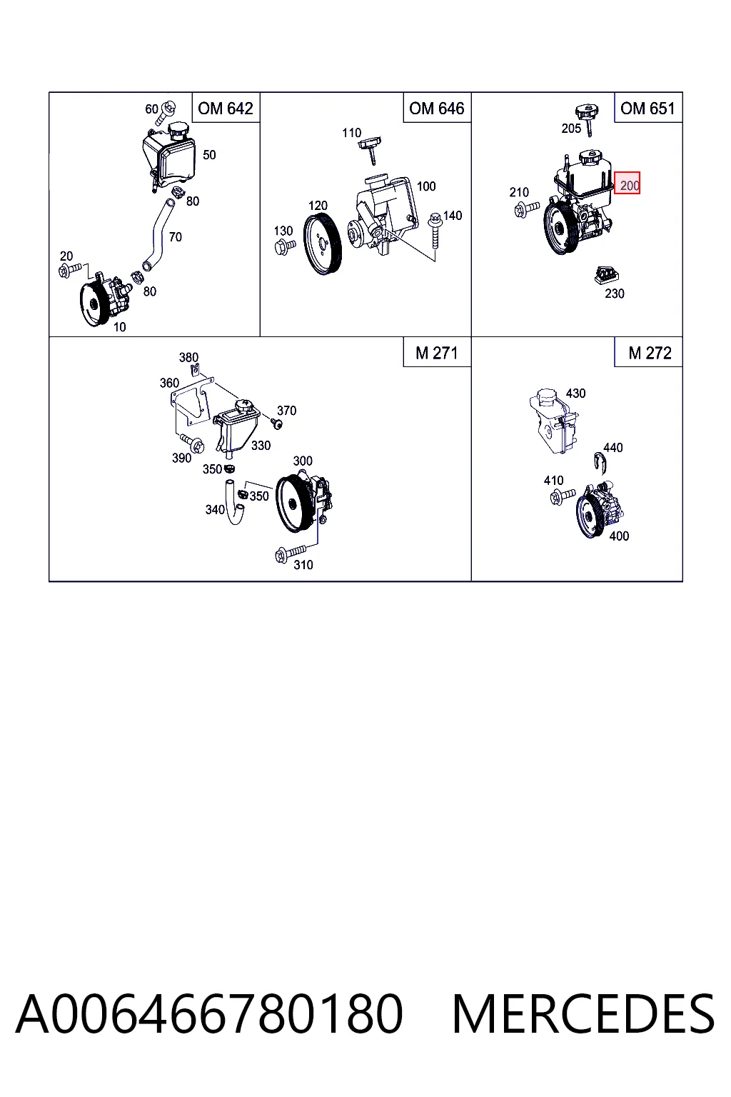 A006466780180 Mercedes Bomba da Direção hidrâulica assistida