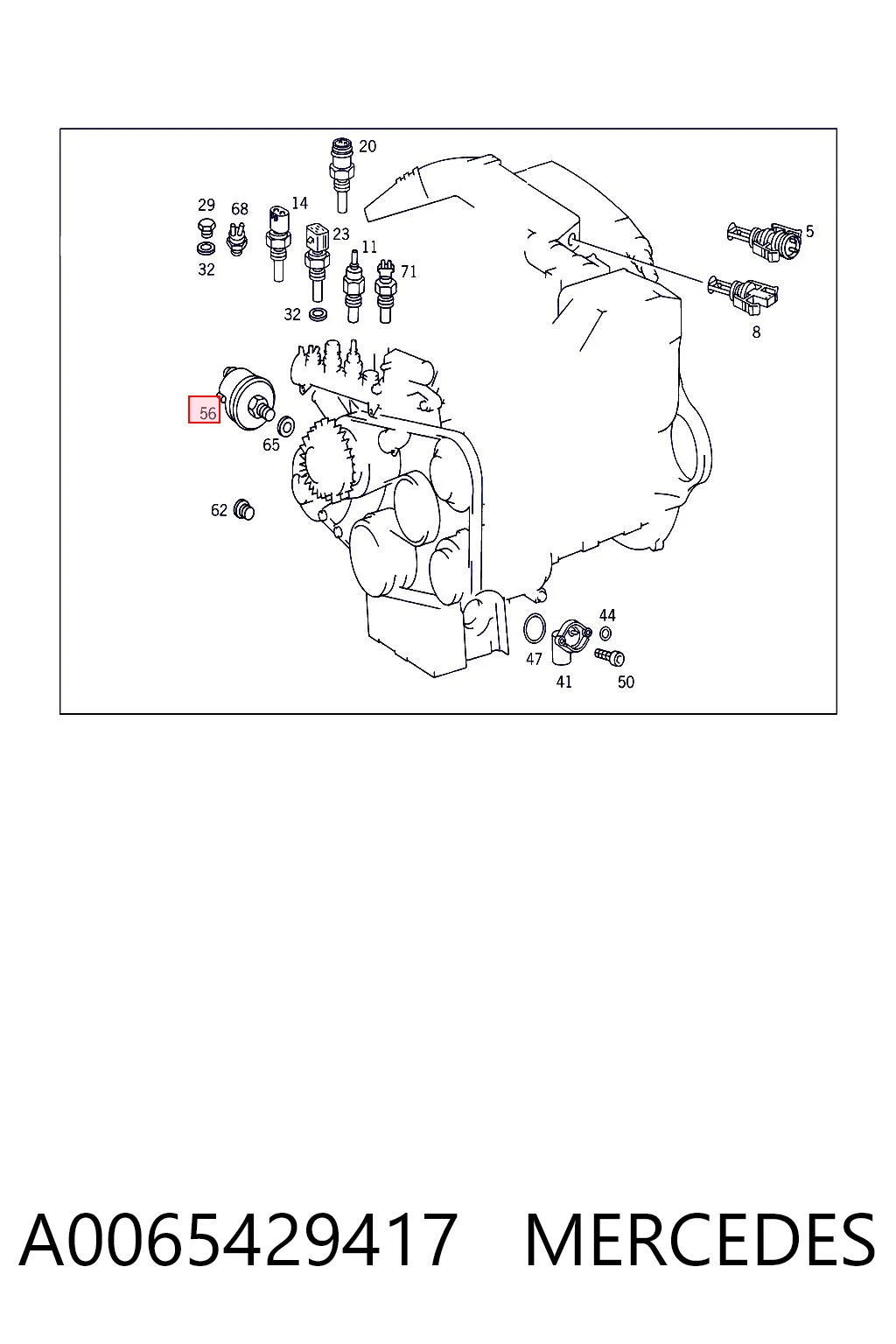 A0065429417 Mercedes Sensor de pressão de óleo