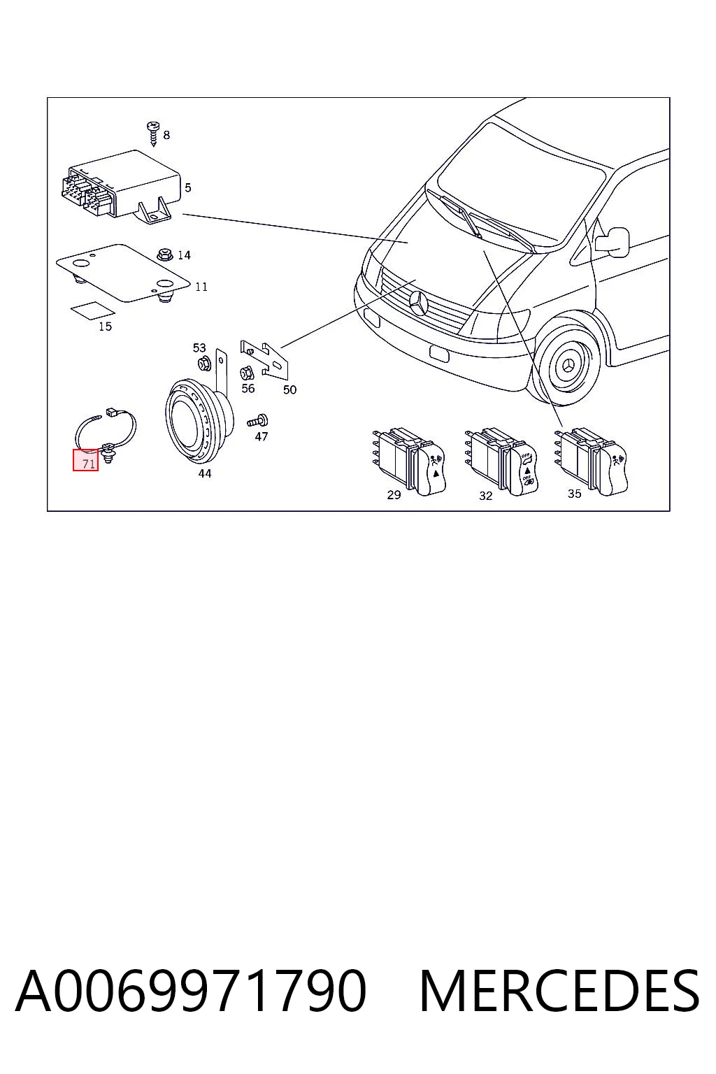A0069971790 Mercedes