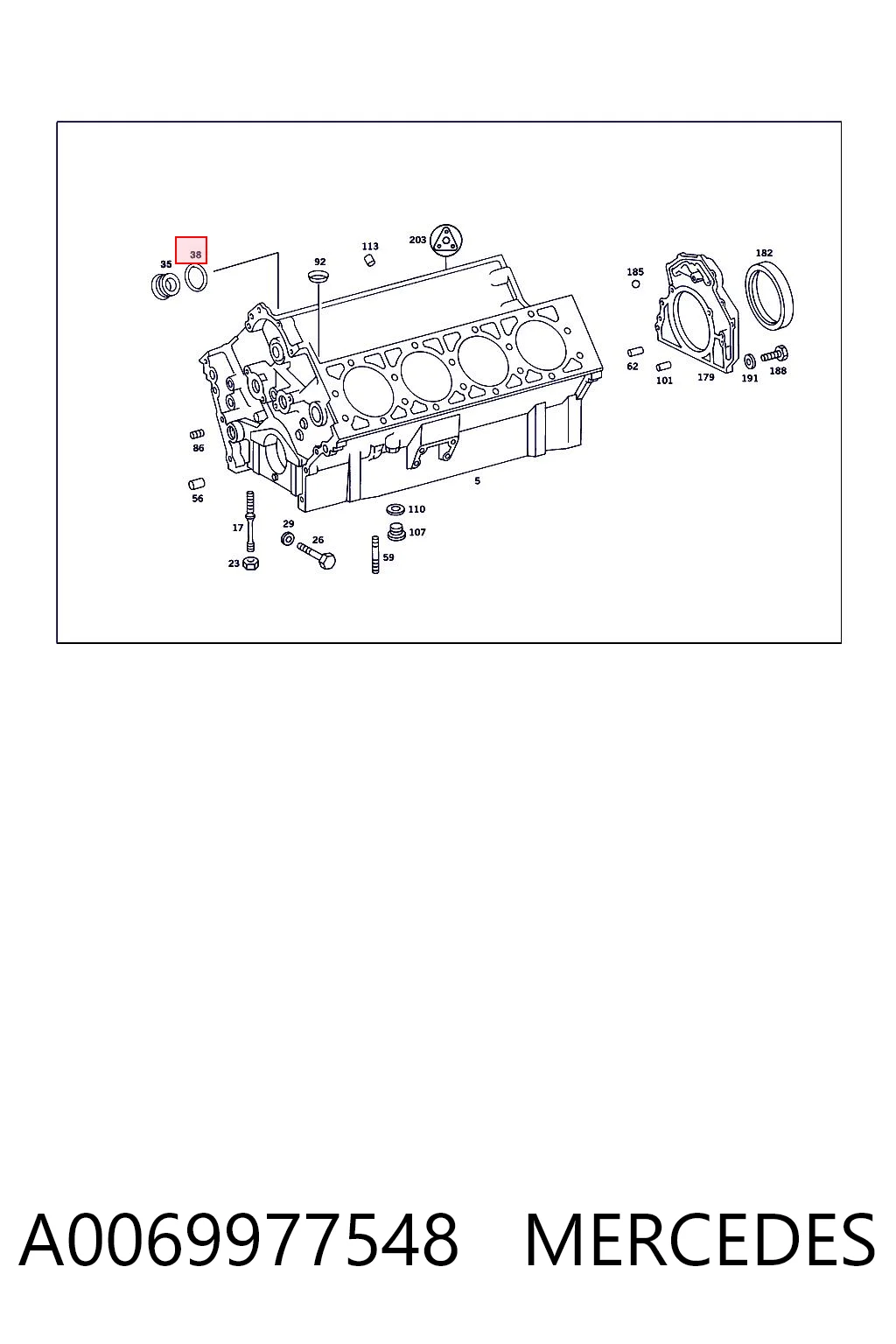 A0069977548 Mercedes Anel de vedação, universal
