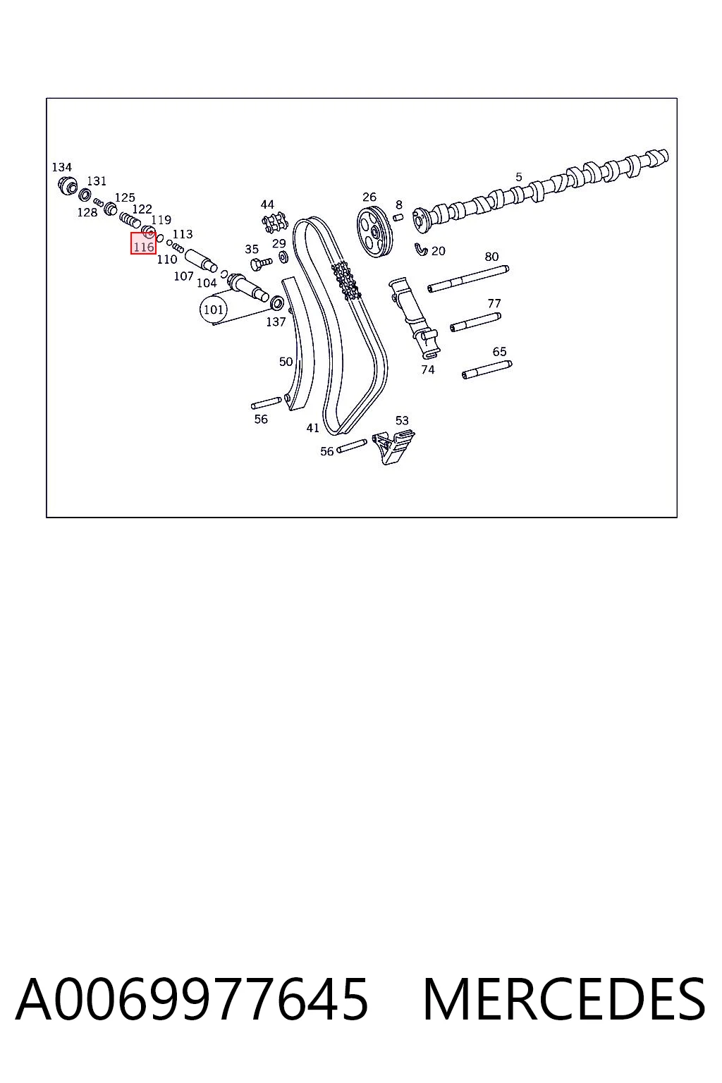 A0069977645 Mercedes Anel de vedação, universal