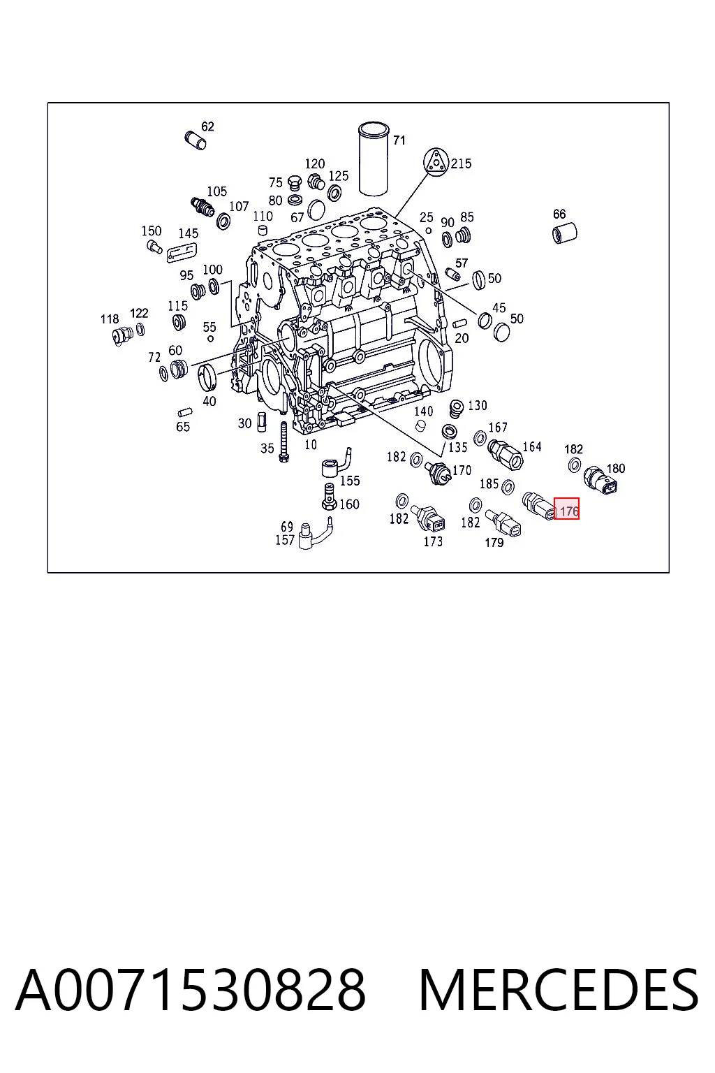 A0071530828 Mercedes Sensor de pressão de óleo
