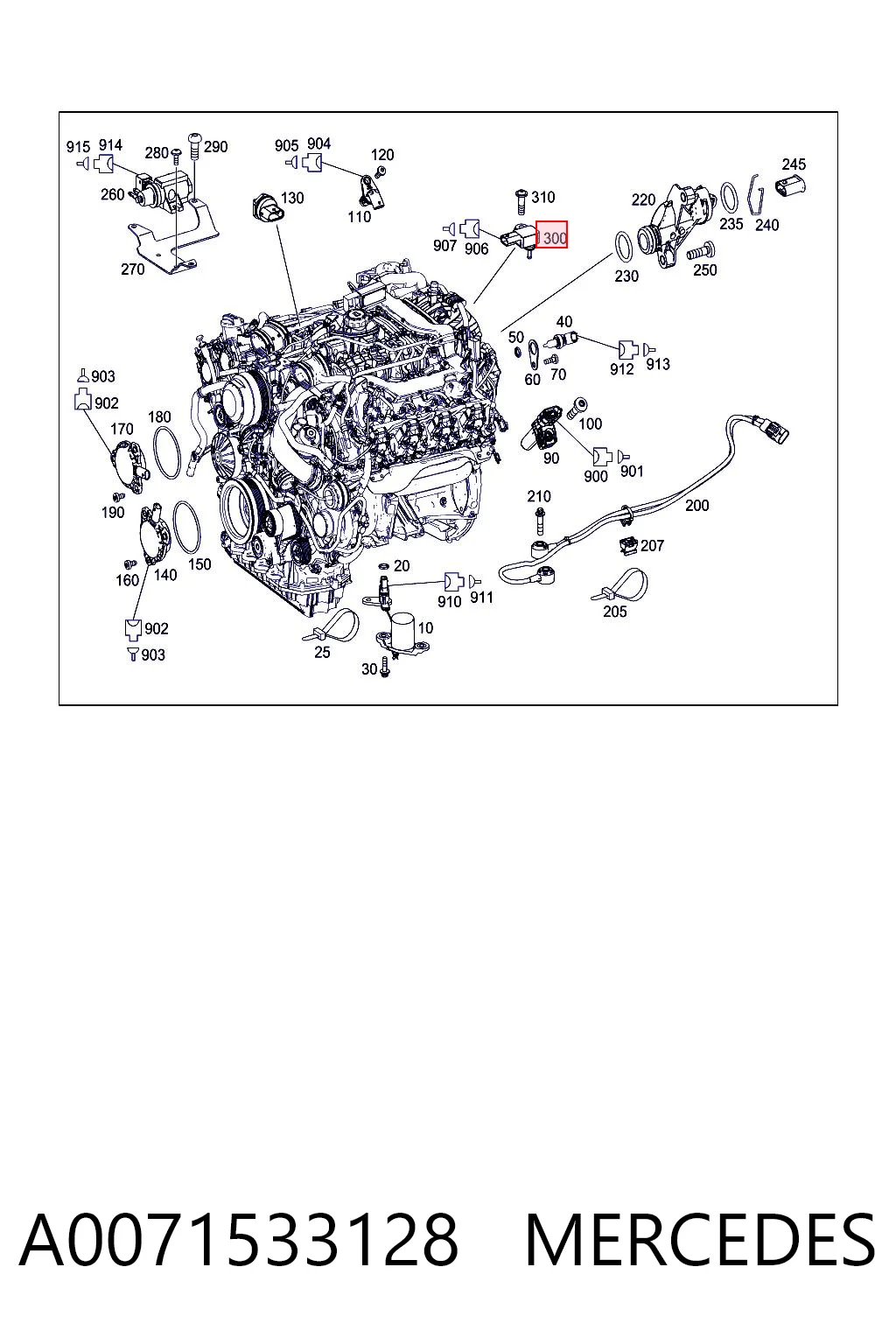 A0071533128 Mercedes Sensor de pressão no coletor de admissão, MAP