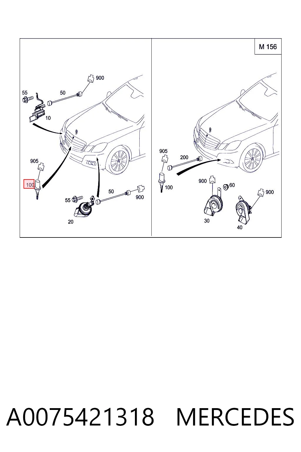 A0075421318 Mercedes Sensor de temperatura do meio ambiente